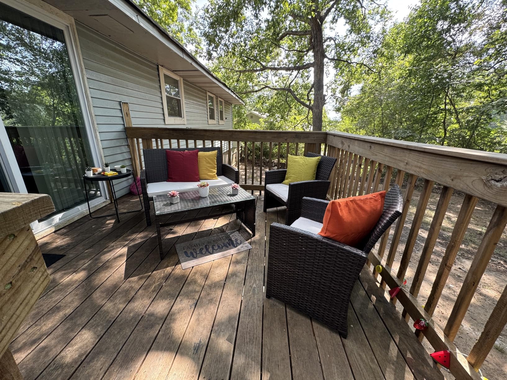 Best Choice Products 4-Piece Outdoor Wicker Patio Conversation Furniture Set for Backyard w/Coffee Table, Seat Cushions - Black/Black - Customer Photo 2