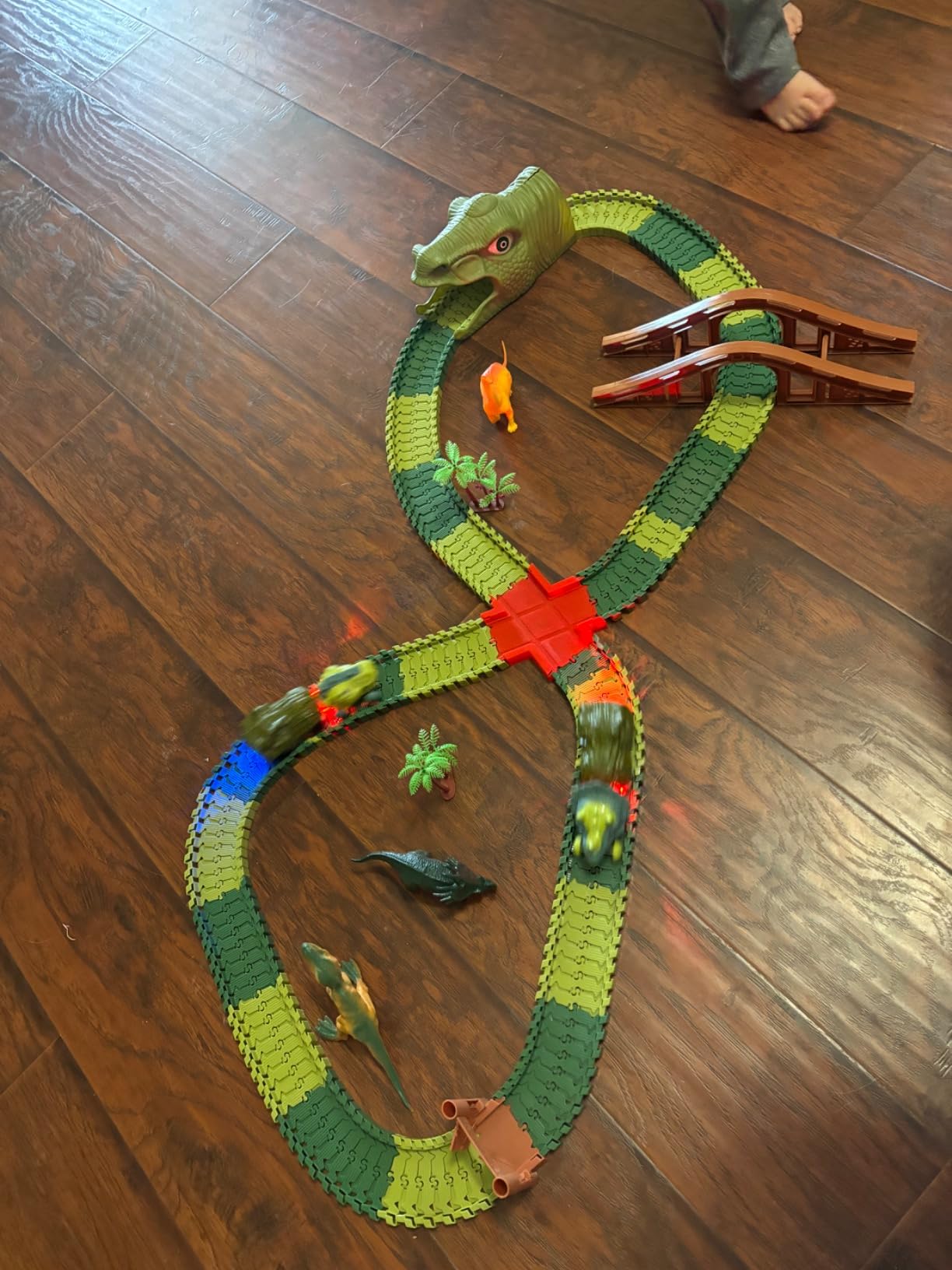 GIAT Dinosaur Track Toys - Best Birthday Gifts for 3 4 5 6 7 Year Old Boys Girls, Dinosaur Race Car Track with Light & Sound - Customer Photo 3