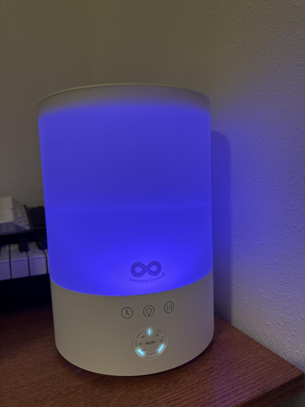 Everlasting Comfort 2.5L Top Fill Humidifiers for Bedroom - Quiet Easy to Fill & Clean, 24HR Runtime, Night Lights, Timer, Ultrasonic Cool Mist Humidifier, Auto Shut-Off, Essential Oil Diffuser - Customer Photo 2