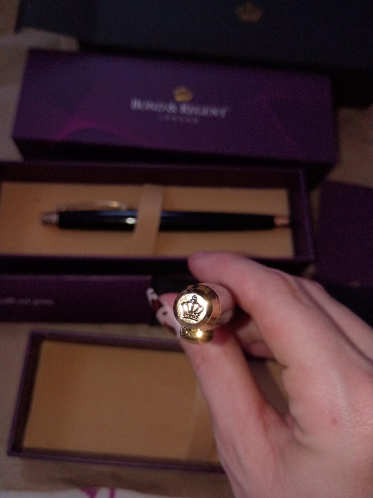 Bond & Regent Gloss Black & 24 Karat Gold | Certified Luxury Grade Rollerball Pen | Nice Gift for Men & Women - Customer Photo 3