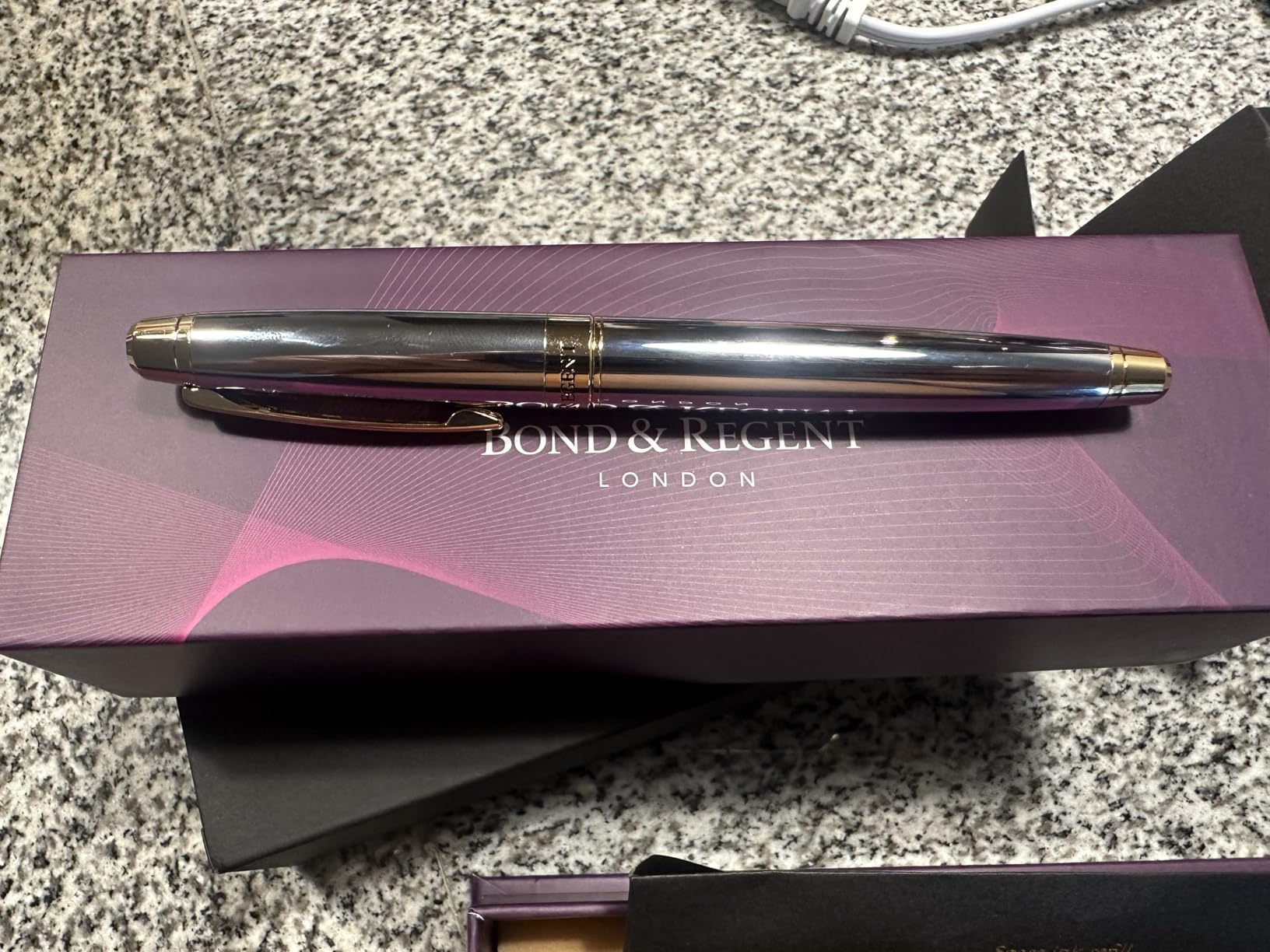 Bond & Regent Gloss Black & 24 Karat Gold | Certified Luxury Grade Rollerball Pen | Nice Gift for Men & Women - Customer Photo 5