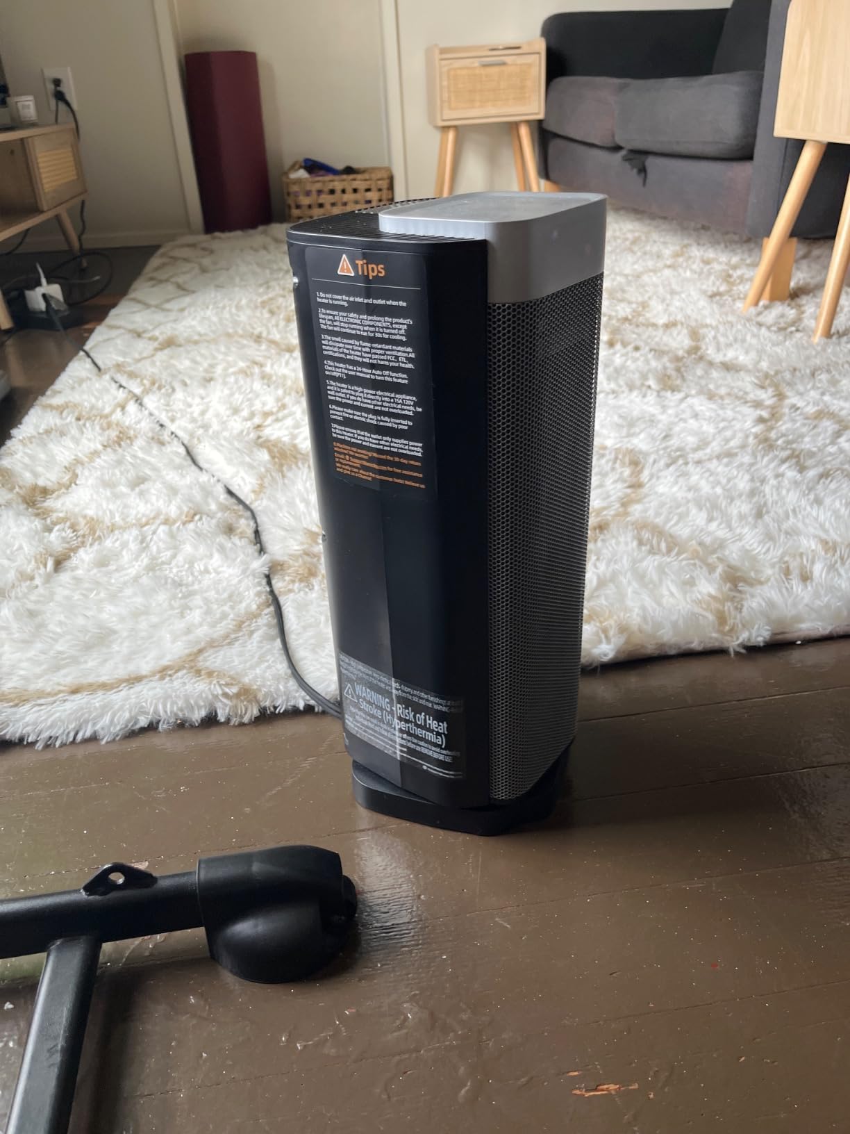 3rd-Gen AEOCKY Space Heater with AI Thermostat, 1500W PTC Electric Heaters for Indoor Use With Remote, 70° Oscillation, Utmost Silence, Safe Portable for Office, Bedroom, Room, Home - Customer Photo 2