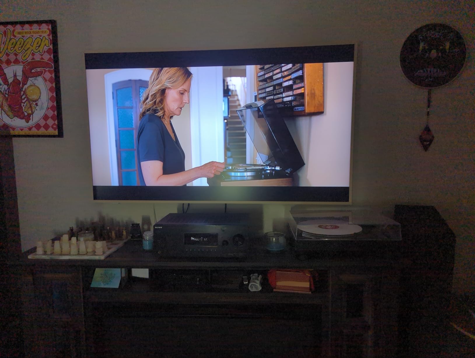 TCL 75 Inch Class NXTVISION Series Picture Frame Canvas Art TV | 75A300W, 2025 Model | QLED 4K HDR Smart Google TV | 120HZ Dolby Atmos Audio | Voice Remote Alexa Google Apple Streaming Television - Customer Photo 1