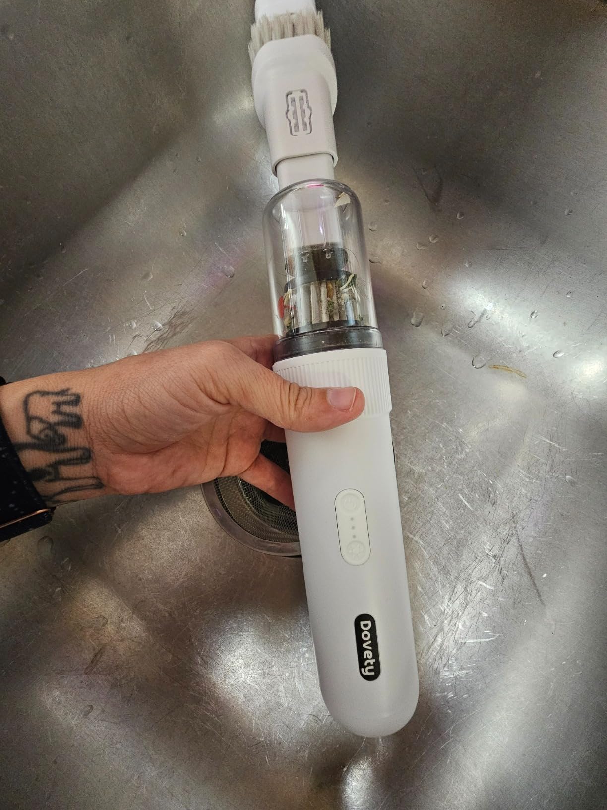 Dovety Portable Cordless Vacuum, 21000PA Powerful Suction, 5 in 1 Mini Vacuum Cleaner with LED Light, Up to 40 Mins Runtime for Car, Home, Pet, Office - Customer Photo 1