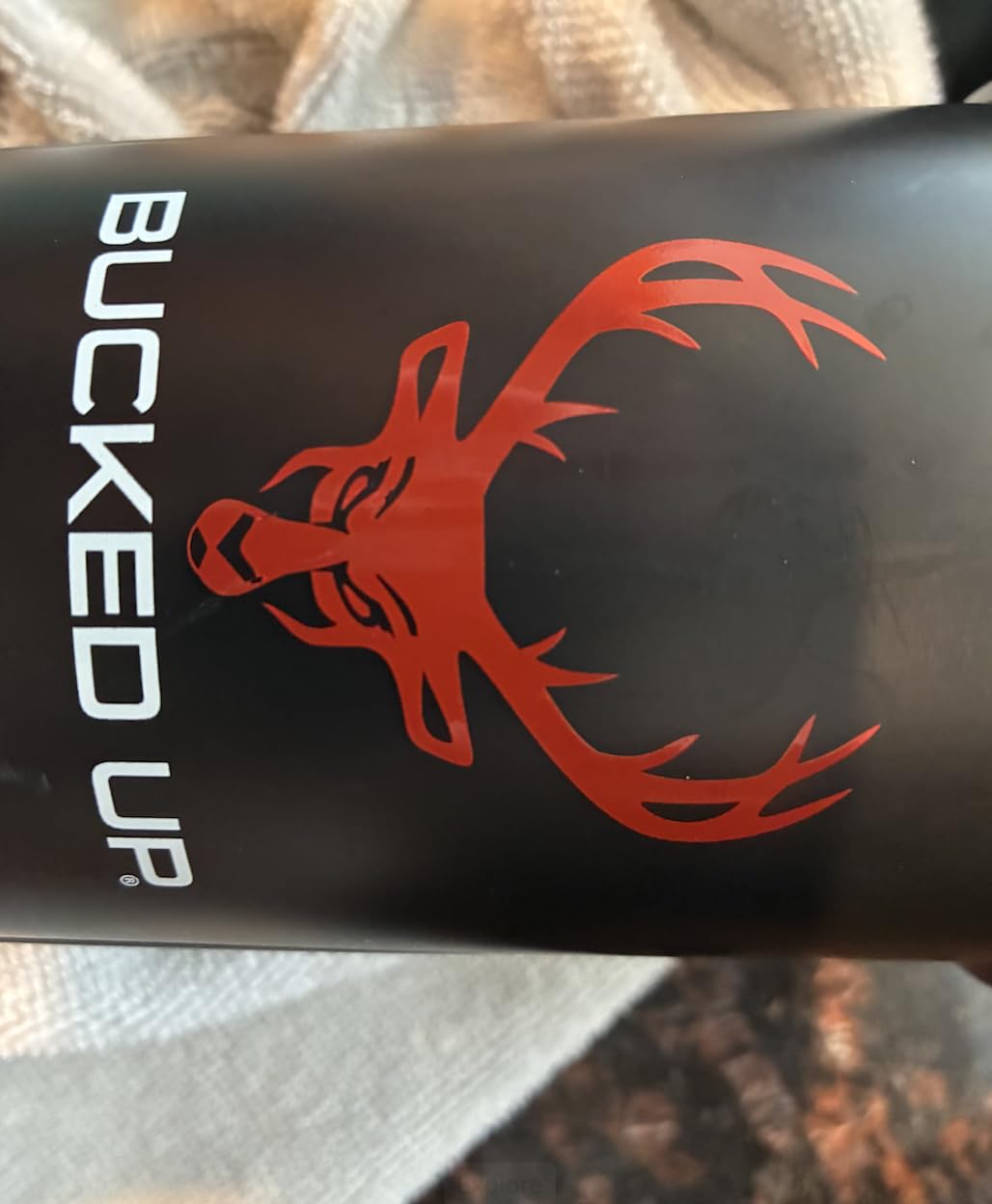 Bucked Up Perfect Shaker Bottle, 28oz, BPA-Free, Dishwasher Safe, Leak-Proof, Black Bottle with Red Buck Logo Customer Review Bucked Up Perfect Shaker Bottle, 28oz, BPA-Free, Dishwasher Safe, Leak-Proof, Black Bottle with Red Buck Logo - Customer Photo 2