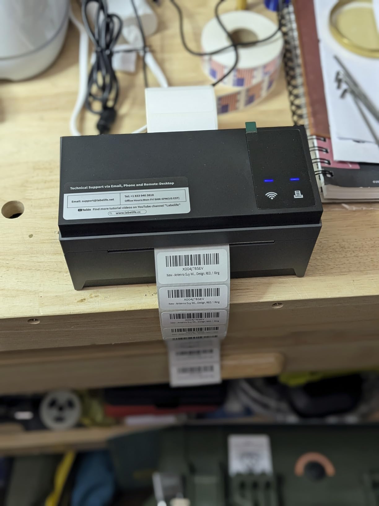 WiFi Shipping Label Printer 4x6,WiFi Wireless Thermal Label Printer for Small Business Packages, Works with Tiktok/ShopifyUSPS/Amazon/UPS/Etsy - Customer Photo 1
