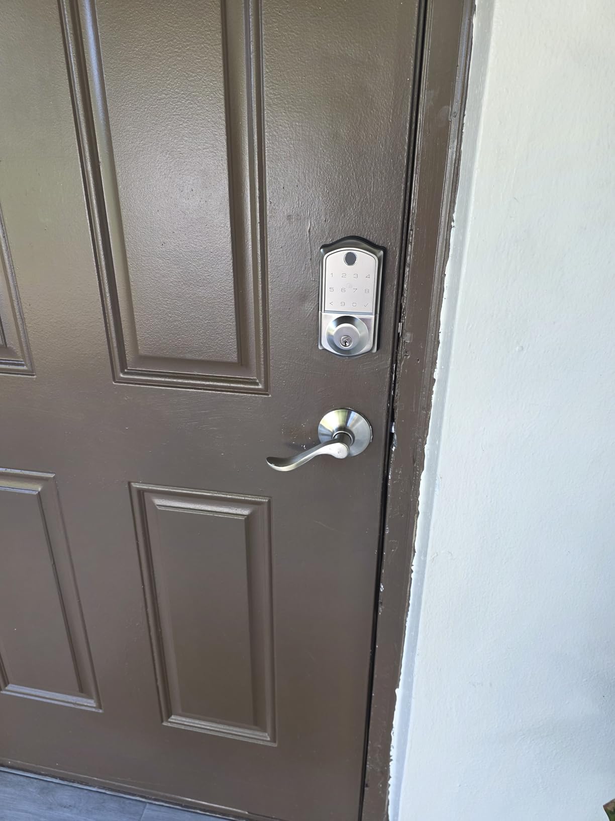 Veise VE017 Fingerprint Smart Door Lock, App Control, 7-in-1 Keyless Entry, Auto Lock, Emergency Power Port, Electronic Touchscreen Keypad, Biometric Smart Locks for Front Door, Matte Black - Customer Photo 1