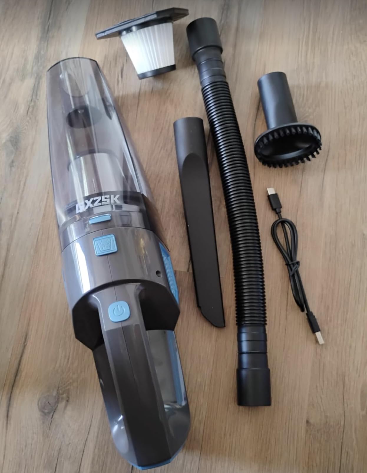 Handheld Vacuum Cordless, 15000PA Strong Suction Hand Held Car Vacuum Cleaner Rechargeable, Portable Hand Vacuum with Multi-Nozzles & Washable Filter for Home Office, Car, Pets Customer Review Handheld Vacuum Cordless, 15000PA Strong Suction Hand Held Car Vacuum Cleaner Rechargeable, Portable Hand Vacuum with Multi-Nozzles & Washable Filter for Home Office, Car, Pets - Customer Photo 1