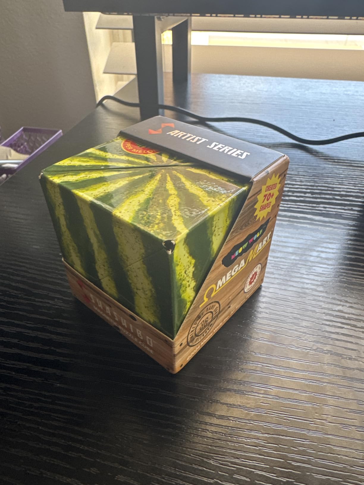 SHASHIBO Shape Shifting Box - Award-Winning Fidget Toy w/ 36 Rare Earth Magnets - Fidget Cube Transforms Into Over 70 Shapes, Sensory Toy Gift for Kids, Teens, and Adults (Hyper Melon) Customer Review SHASHIBO Shape Shifting Box - Award-Winning Fidget Toy w/ 36 Rare Earth Magnets - Fidget Cube Transforms Into Over 70 Shapes, Sensory Toy Gift for Kids, Teens, and Adults (Hyper Melon) - Customer Photo 2