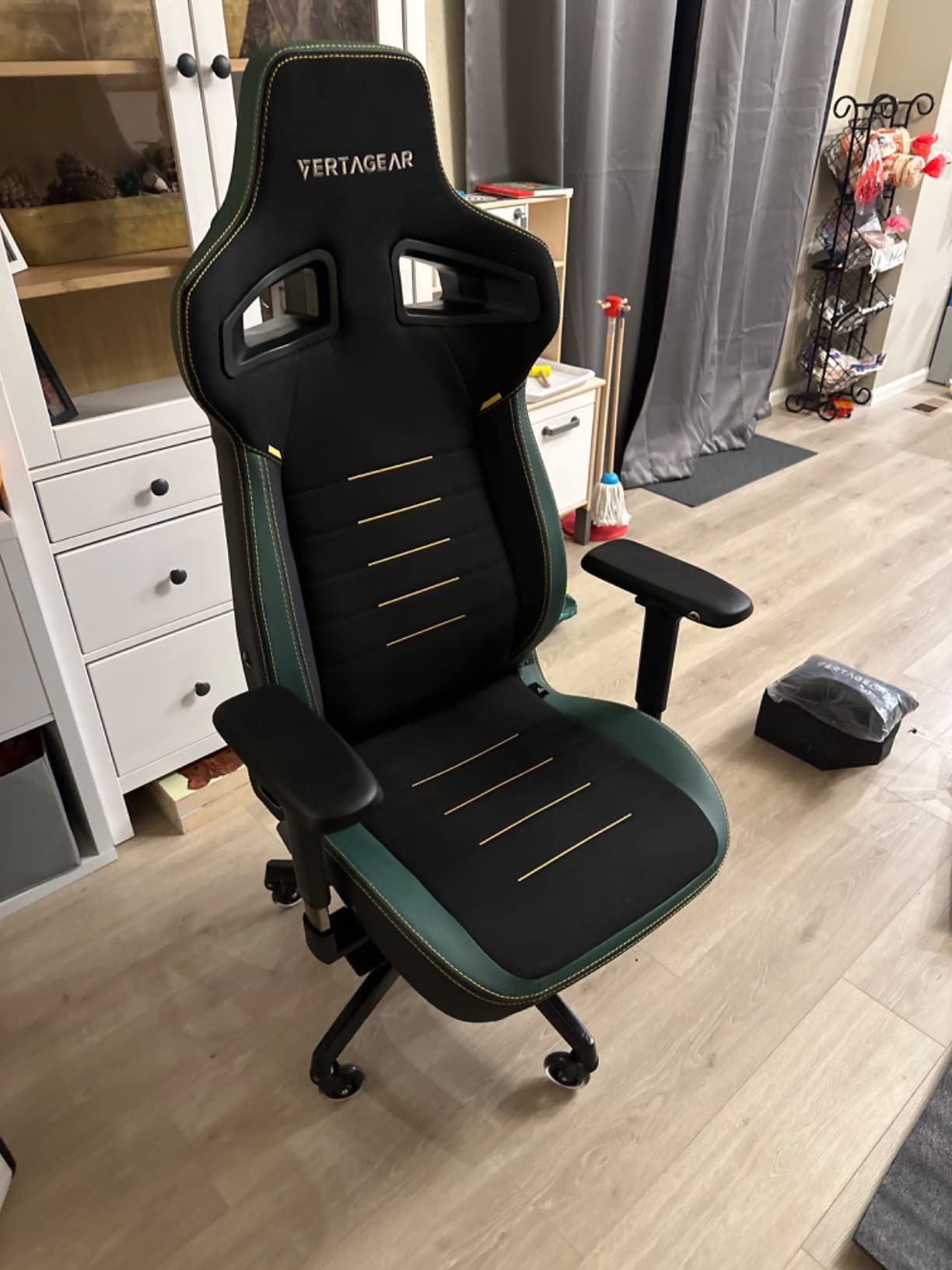 VERTAGEAR PL4800 Ergonomic Big & Tall Gaming Chair Featuring ContourMax Lumbar & VertaAir Seat Systems - RGB LED Kits Upgradeable - Black/White - Customer Photo 4