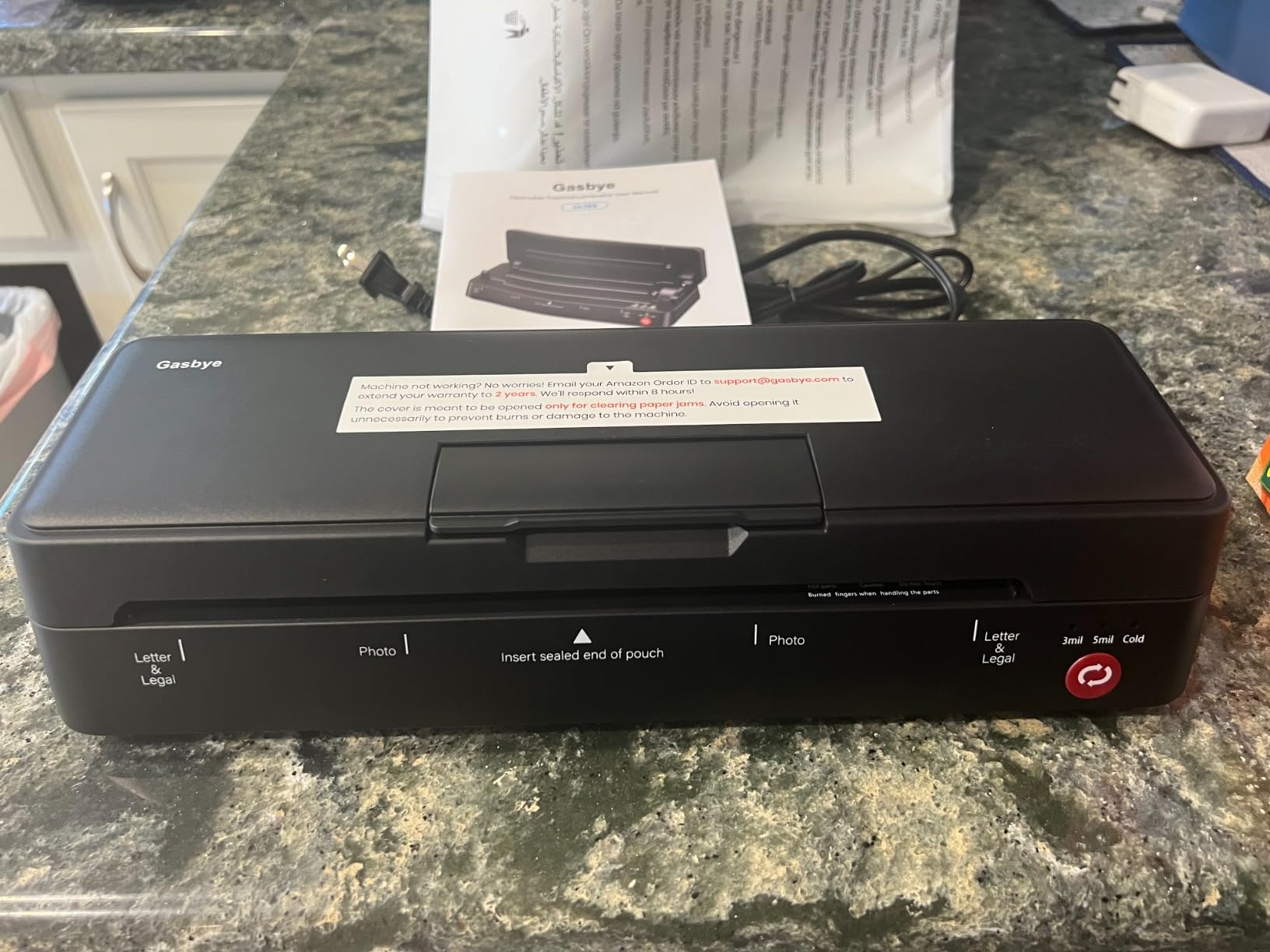 9-Inch Thermal Laminator Machine, World's First Open-Lid Design, Remove Jam in 5s, Auto Shut-Off, NTC Temperature Control, 5 Laminating Sheets for Teacher School Home Office Personal, Black - Customer Photo 4