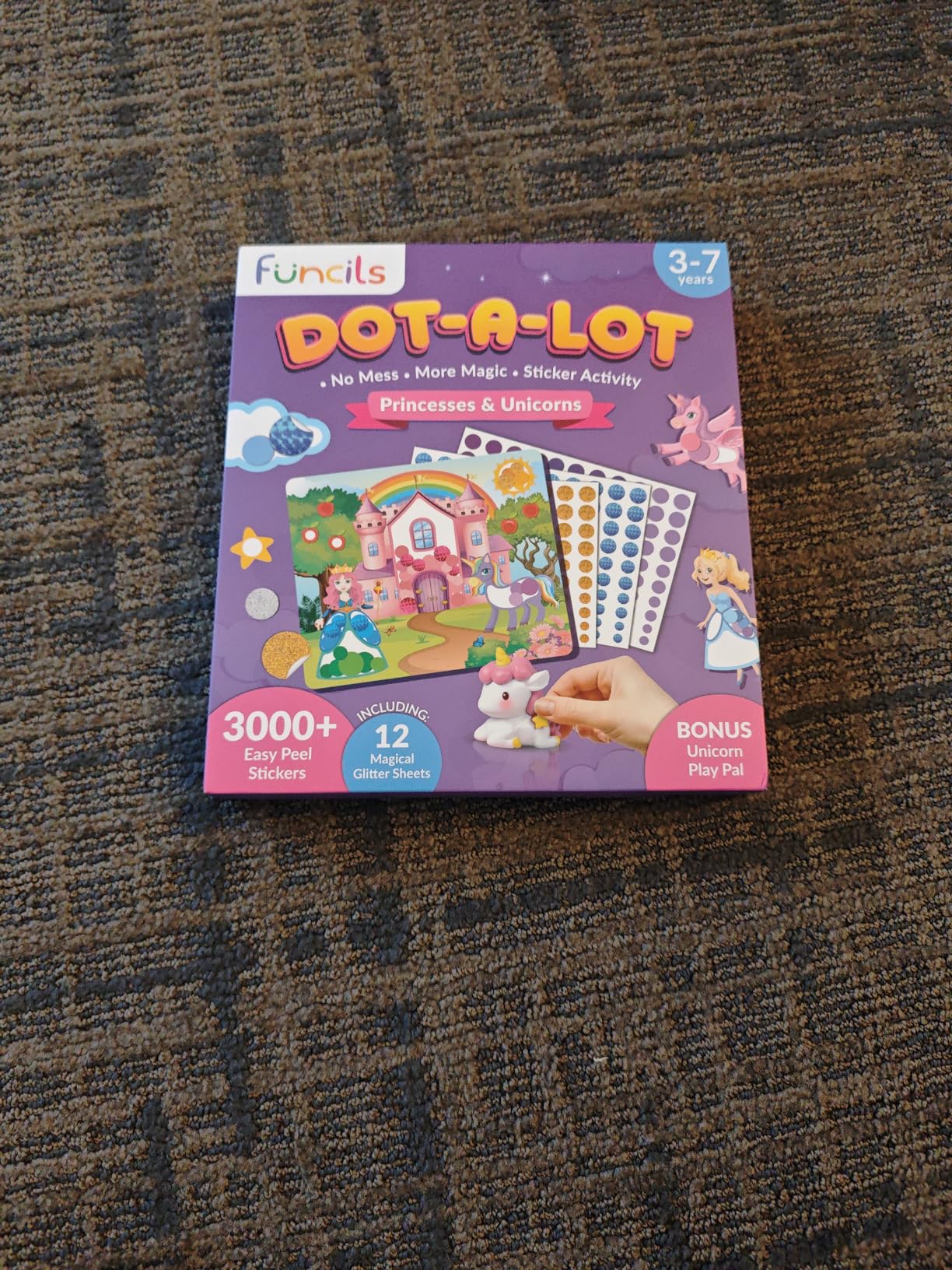 Funcils Dot-a-Lot Dinosaur Era - Dot Sticker Art Activity, Dinosaurs Dot Art, No Mess Crafts for Kids, Stocking Stuffers Toddlers, DIY Activity, Educational Gifts for Boys & Girls Ages 3, 4, 5, 6, 7 Year Old - Customer Photo 1