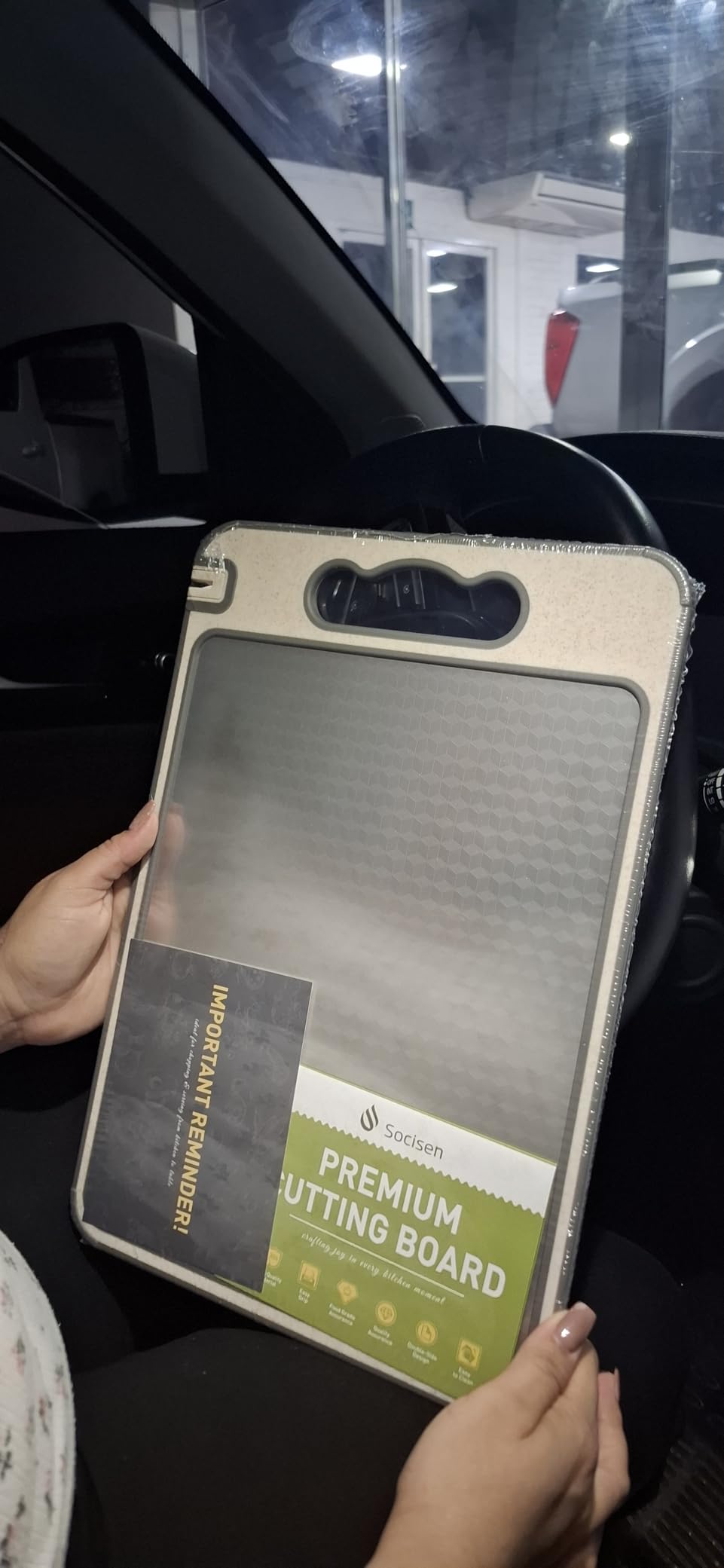 Bamboo Cutting Board Set Non Slip Feet Over Sink Men Husband Birthday Christmas Xmas Valentines Father Day Gifts Ideal from Wife Romantic Anniversary Best Cool Gadget Awesome Who Have Everything - Customer Photo 1