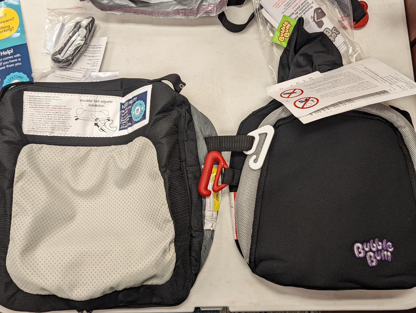 bubblebum Inflatable Backless Booster Car Seat, Portable Travel Booster Seat, Booster Seats for Cars 40-100 lbs, Kids & Child 4-10 years old - Black - Customer Photo 2