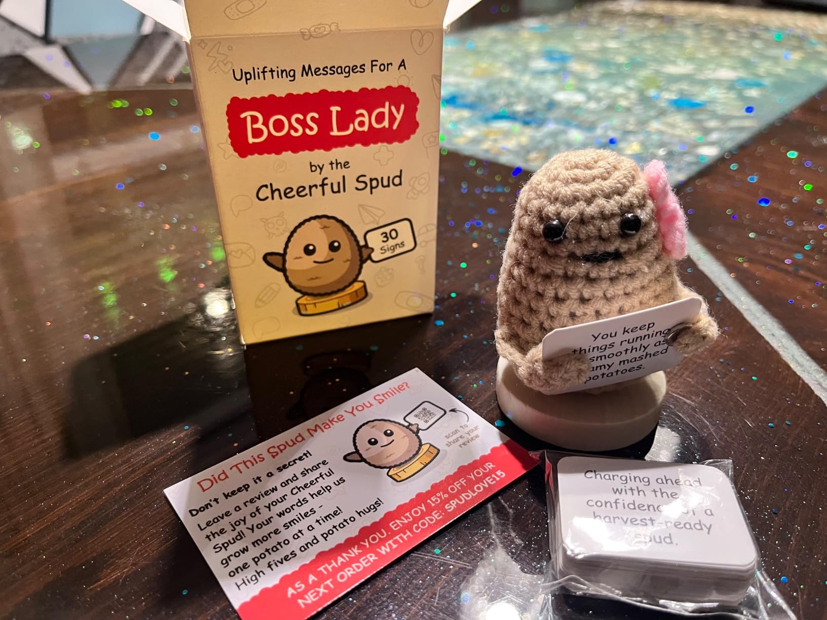 Bulk Neighbors Appreciation Gifts - The Neighborly Spud, Christmas Edition | Pack of 5 Cute Knitted Crochet Dolls | Neighbor Gifts for Christmas | Fun and Unique Holiday Gift for Neighbors - Customer Photo 4