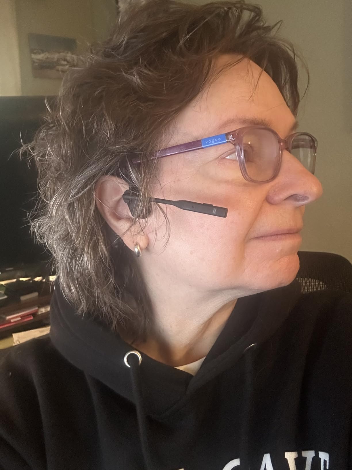 OpenComm2 2025 Upgrade - Open-Ear Bone Conduction Headphones, Wireless Bluetooth Headset with Noise Canceling Mic & Mute Button for Work Calls and Meetings, 16 Hour Talk Time for Mobile & PC - C120 - Customer Photo 1