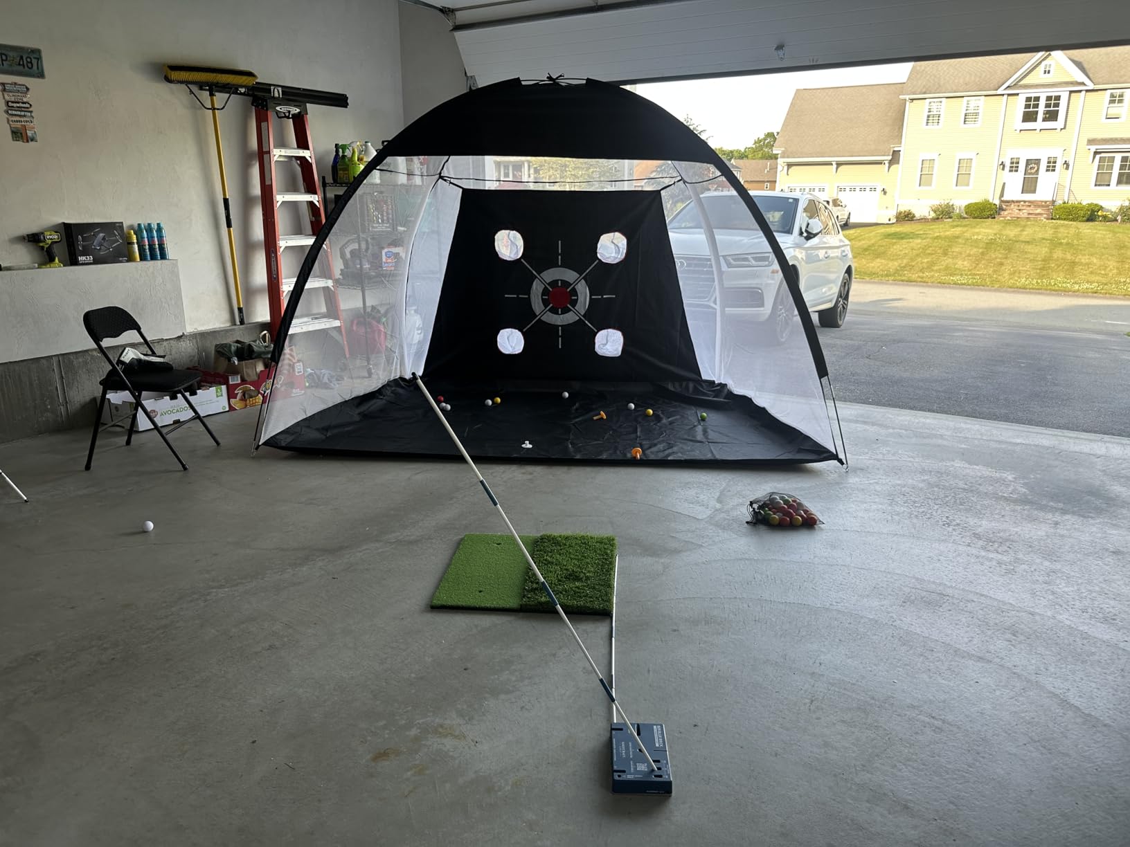 Golf Net with Practice Mat,Golf Hitting Aid Nets 10x7FT for Backyard Driving Chipping Training Swing with Target Mat Balls for Outdoor Indoor，Gifts for Men Dad Him and Golfer - Customer Photo 5