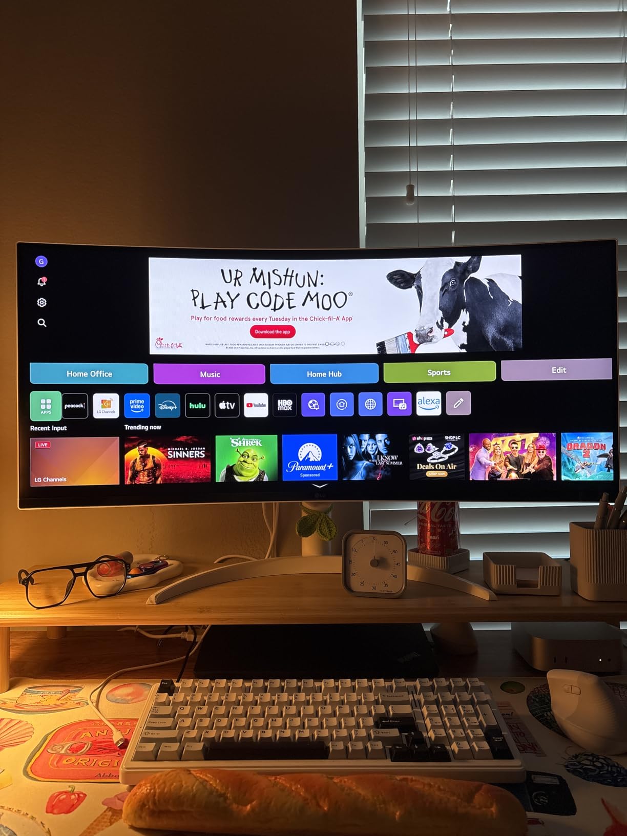 LG 34SR60QC-W 34-inch QHD (3444x1440) Curved Smart Monitor with Streaming, UltraWide Screen, webOS, HDR10, 100Hz, Built-in Speaker, AirPlay2, Screen Share, Bluetooth, ThinQ App, White - Customer Photo 2