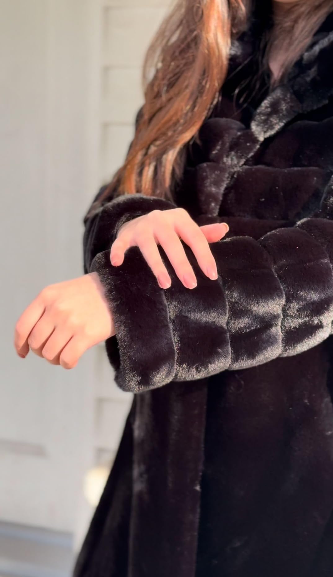 Jones NY Long Faux Fur Coat for Women - Fake Fur Jacket - Customer Photo 1