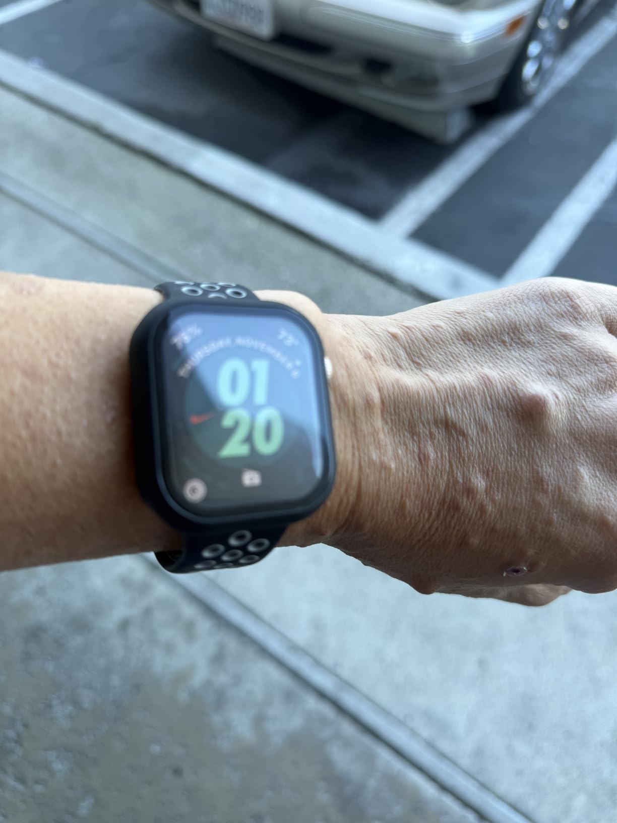 Apple Watch Series 10 [GPS 42mm case] Smartwatch with Jet Black Aluminum Case with Black Sport Band - S/M. Fitness Tracker, ECG App, Always-On Retina Display, Water Resistant - Customer Photo 2