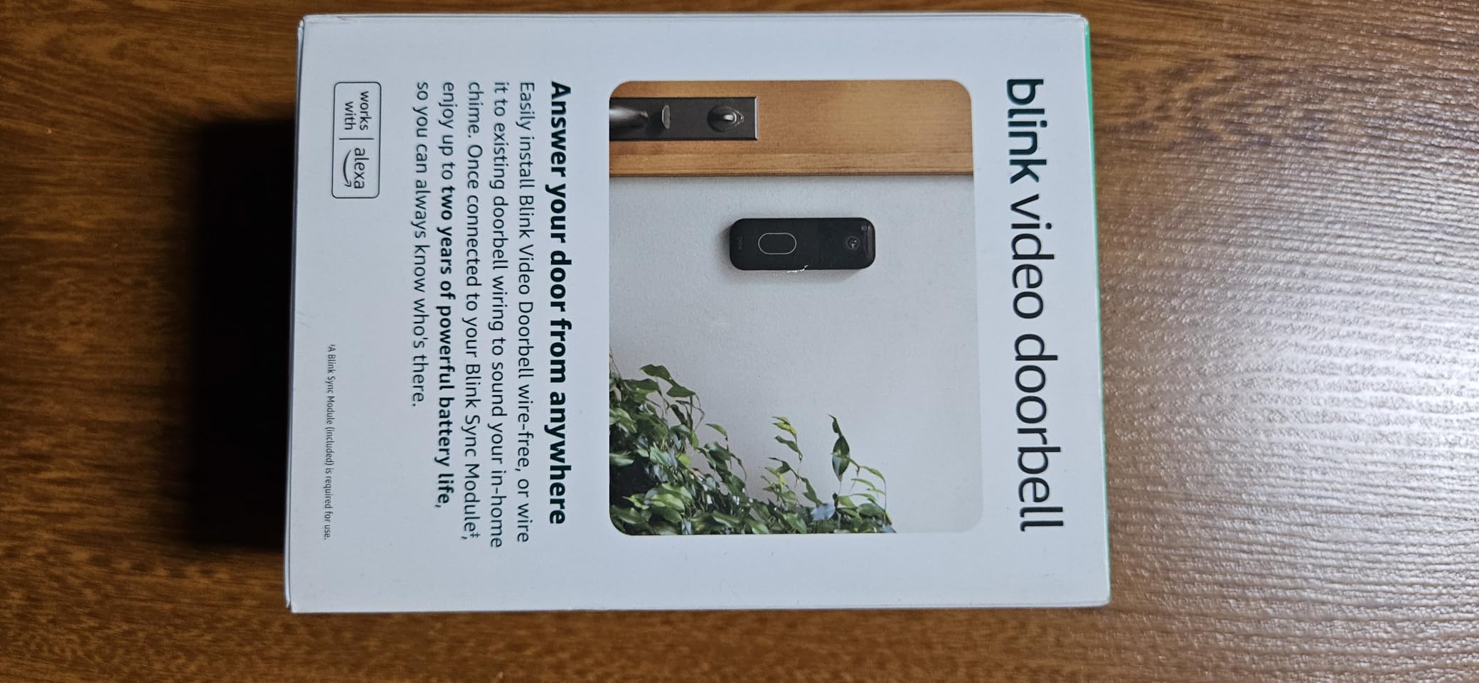 Blink Video Doorbell (newest model) – Head-to-toe HD view, two-year battery life, and simple setup. Sync Module Core included – System (Black) - Customer Photo 1
