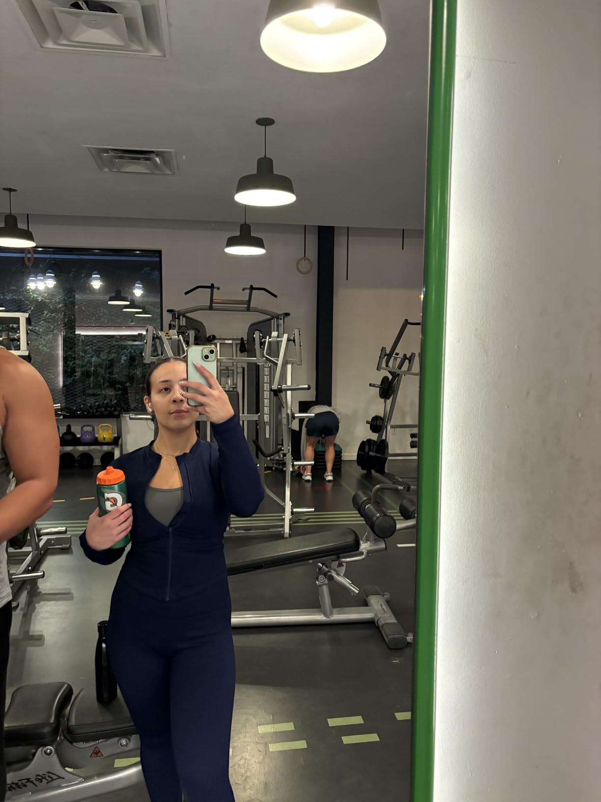 SUUKSESS Women 2 Piece Seamless Ribbed Workout Sets With Zip Up Jacket High Waisted Gym Yoga Leggings - Customer Photo 2