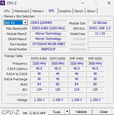 Crucial Pro DDR5 RAM 32GB Kit (2x16GB) 6400MHz CL38, Overclocking Desktop Gaming Memory, Intel XMP 3.0 & AMD Expo Compatible – Black CP2K16G64C38U5B Customer Review Crucial Pro DDR5 RAM 32GB Kit (2x16GB) 6400MHz CL38, Overclocking Desktop Gaming Memory, Intel XMP 3.0 & AMD Expo Compatible – Black CP2K16G64C38U5B - Customer Photo 3