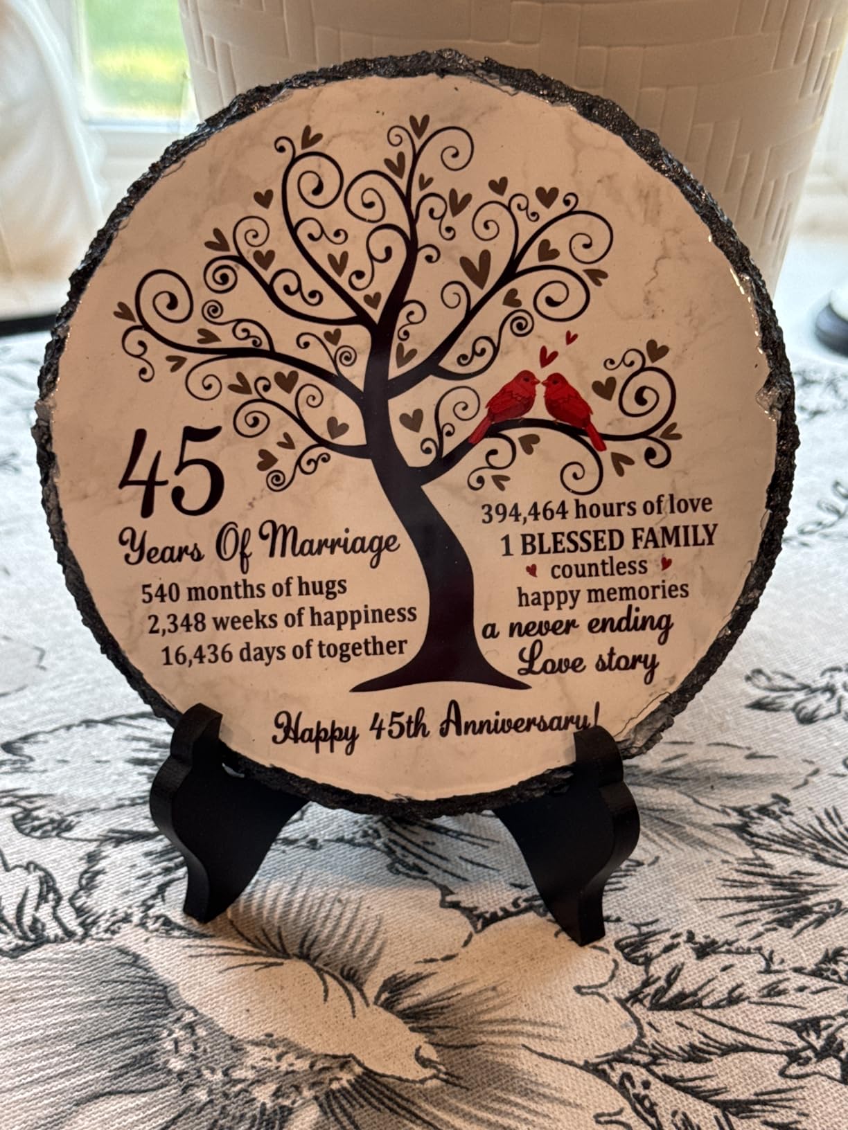 Tin Couple Slate Plate – 10th Anniversary Wedding Gifts for Couple, Parents – 10th Anniversary Wedding Gift Ideas – 10 Years of Marriage Decoration Plaque, Keepsake (Tin/Aluminum) Customer Review Tin Couple Slate Plate – 10th Anniversary Wedding Gifts for Couple, Parents – 10th Anniversary Wedding Gift Ideas – 10 Years of Marriage Decoration Plaque, Keepsake (Tin/Aluminum) - Customer Photo 1