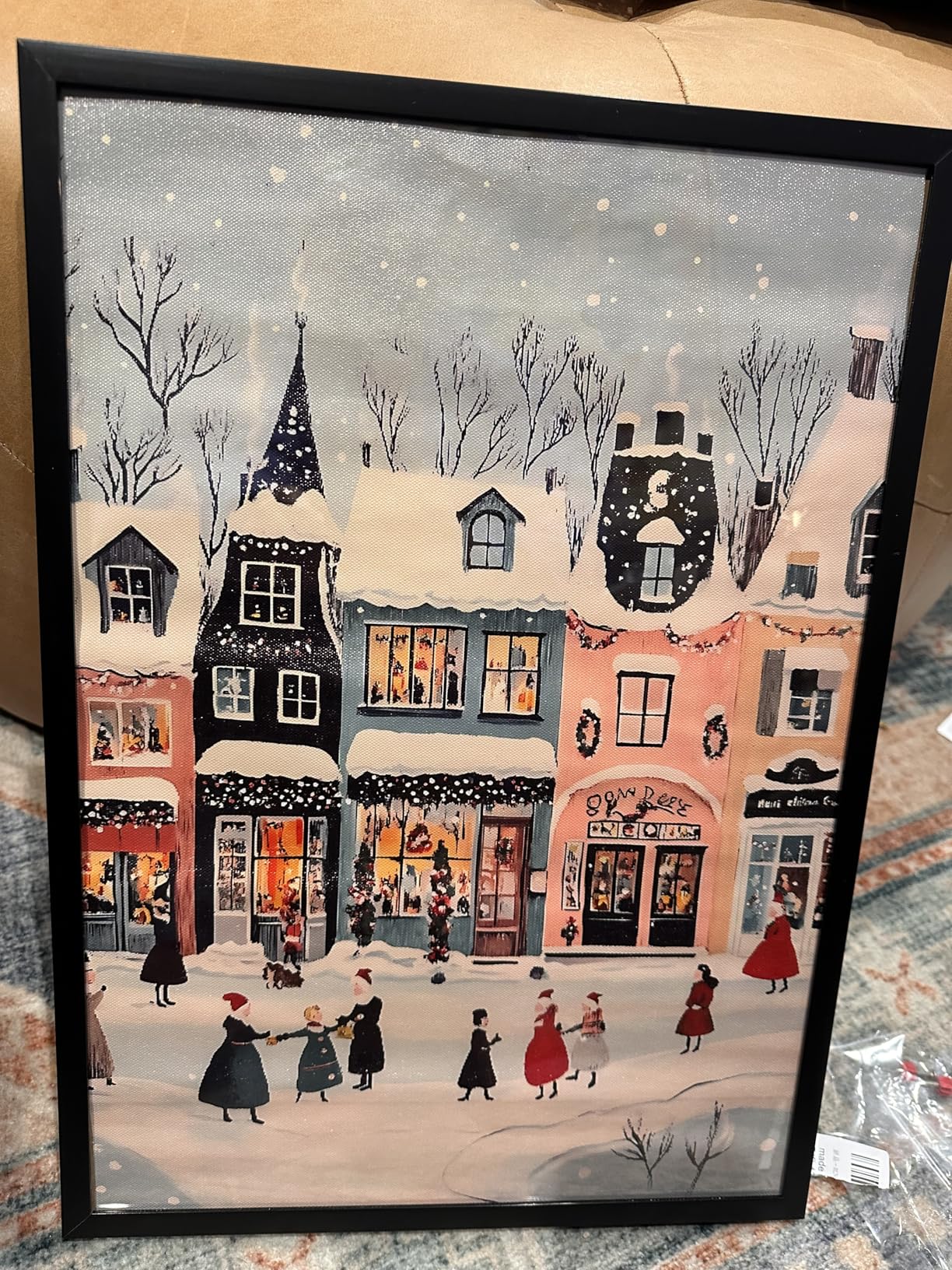 upsimples Vinyl Record Frame, Display Pictures 10x10 with Mat or 12.5 x 12.5 Without, Wall Hanging Album Cover Frames, Black, 1 Pack - Customer Photo 2