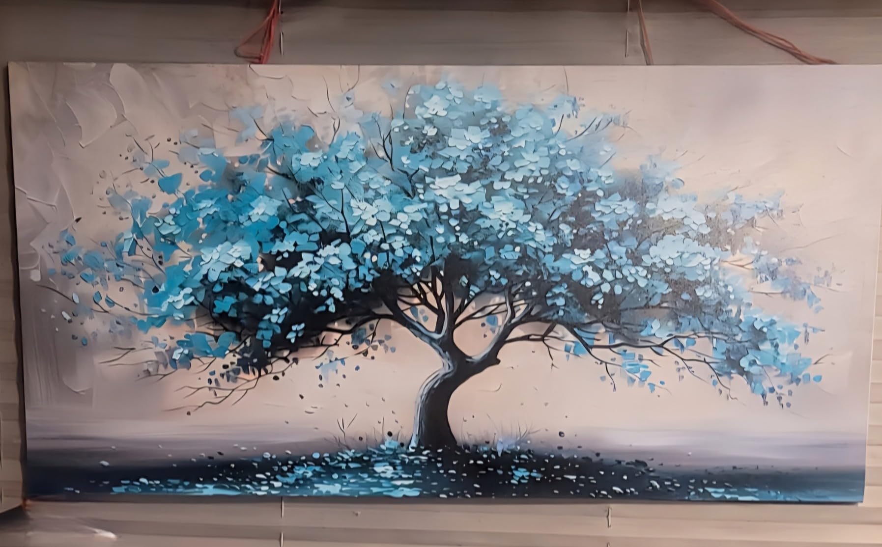 KELIYUAN Canvas Wall Art For Living Room Bedroom Wall Decor For Office Room Hallway Blue Tree Black And White Foggy Pictures Mountain Landscape Painting Home Wall Decor Ready To Hang 20x40 Inches Customer Review KELIYUAN Canvas Wall Art For Living Room Bedroom Wall Decor For Office Room Hallway Blue Tree Black And White Foggy Pictures Mountain Landscape Painting Home Wall Decor Ready To Hang 20x40 Inches - Customer Photo 4