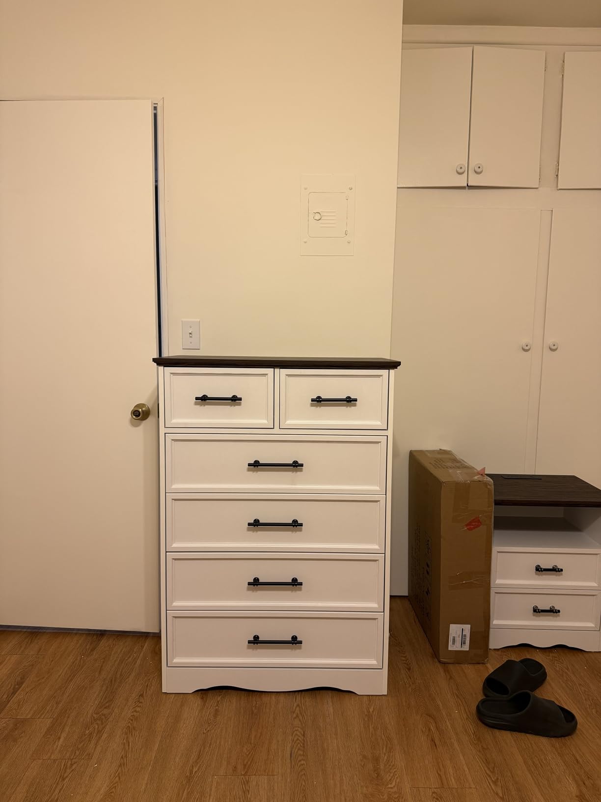 Black Dresser for Bedroom, Modern 6 Chest of Drawers, 44