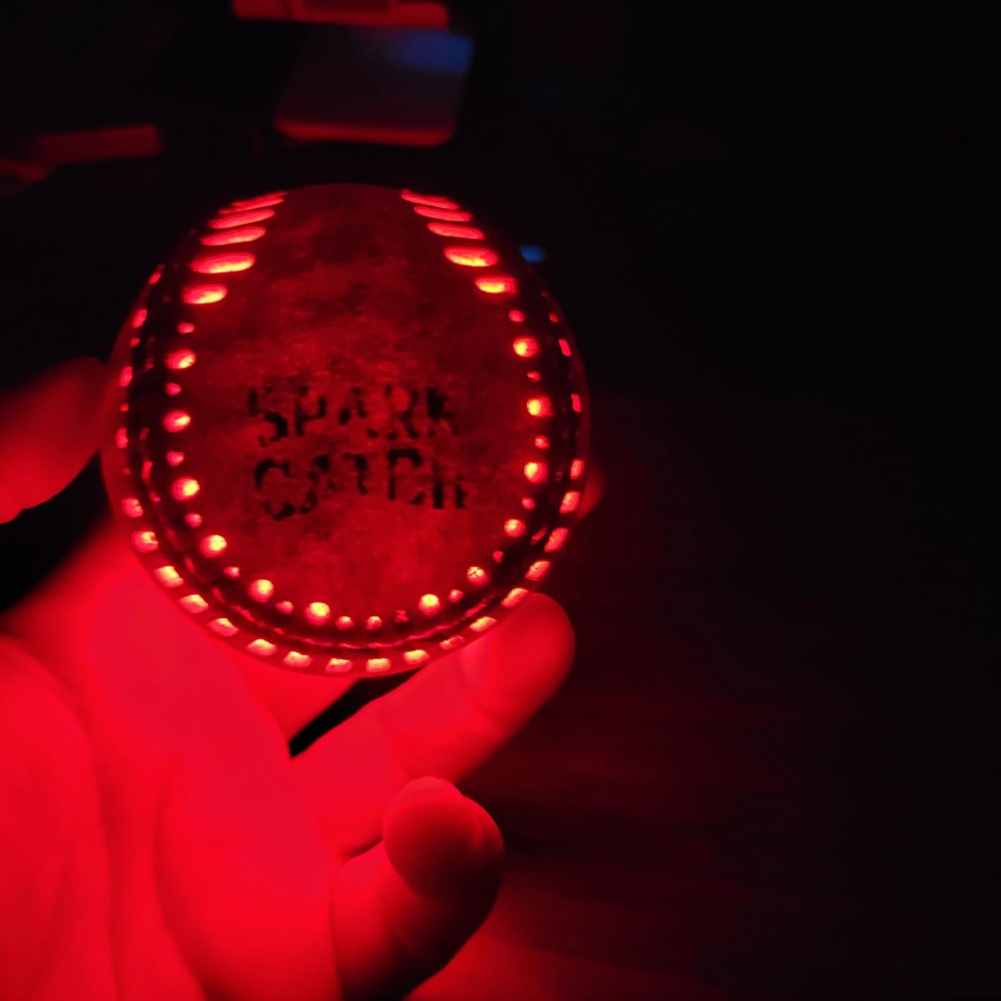 SPARK CATCH Light Up Baseball, Glow in The Dark Baseball, Sports Gear Accessories Gifts for Boys 8 9 10 11 12 13 14 15 Years Old, Kids Teens All Ages Gift Ideas - Customer Photo 1