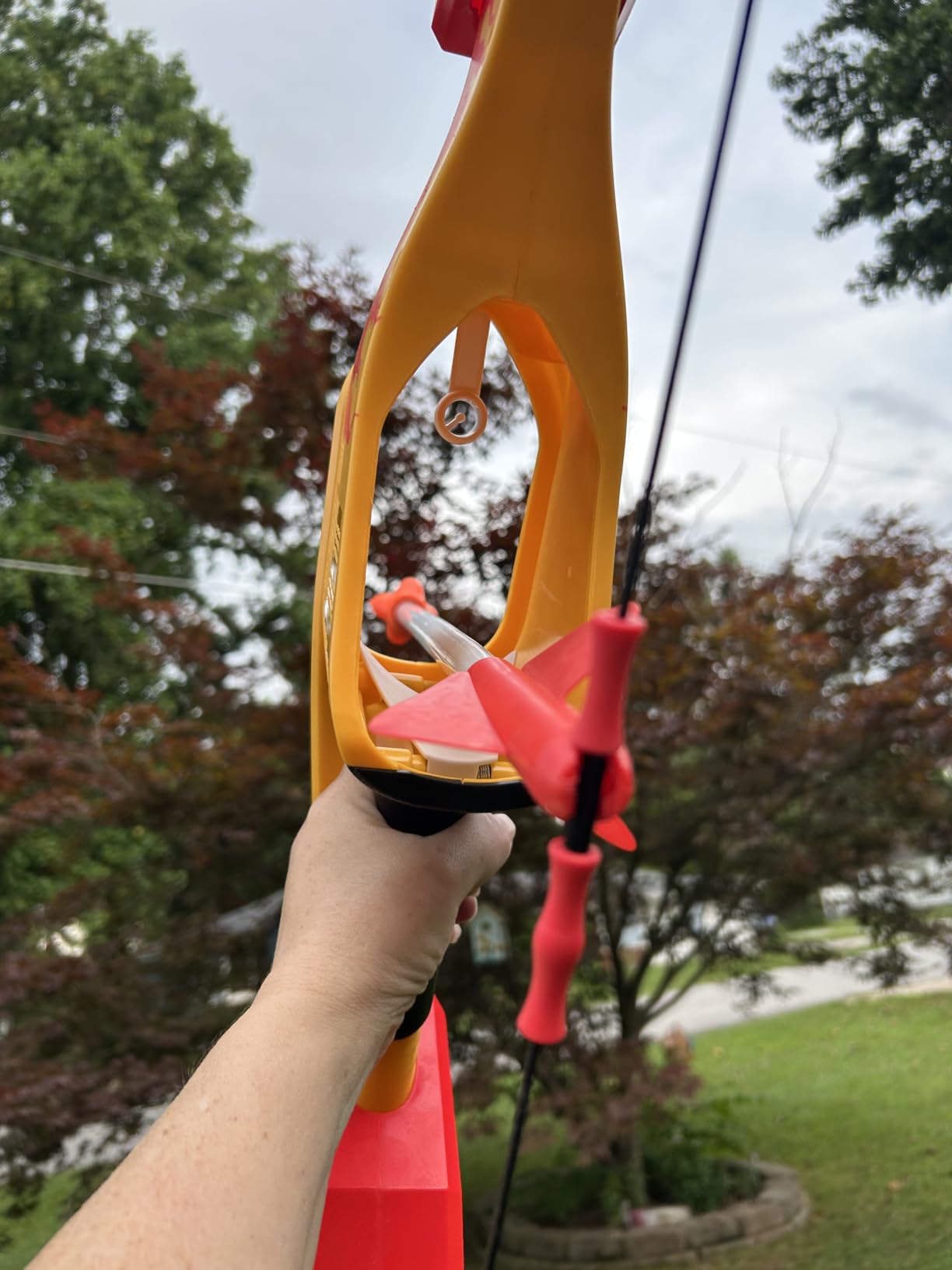 Nerf Pyrostrike Megabow, 42-Inch Bow Fires Arrows Up to 105 Feet, 2 Arrows with Soft Tips, Kids Outdoor Toys, Ages 10+ (Amazon Exclusive) - Customer Photo 2