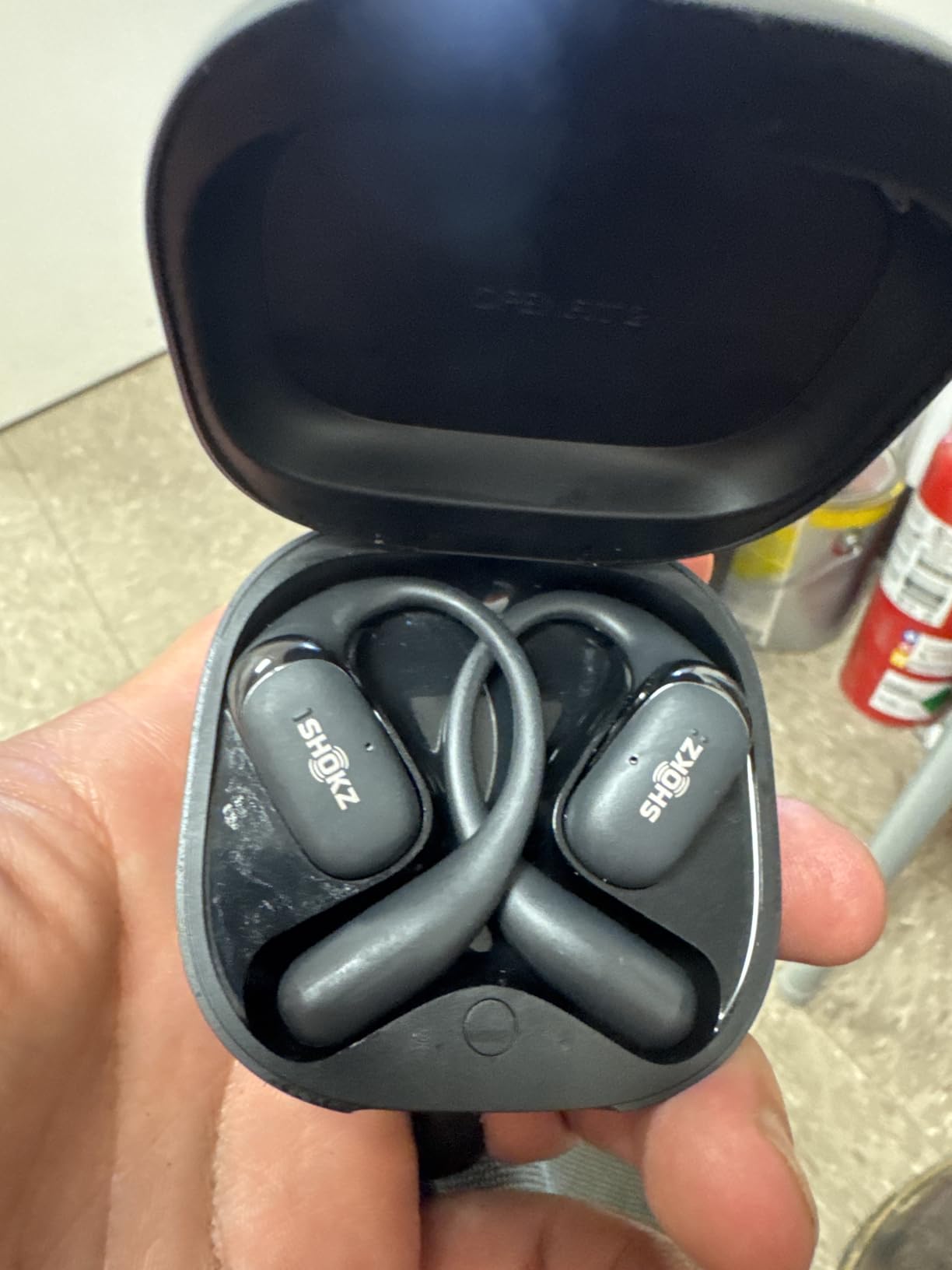 SHOKZ OpenFit 2 Open-Ear Headphones,True Wireless Bluetooth Earphones with Microphone,Earhook Earbuds with 48 Hours of Playtime,Fast Charging,IP55 Water-Resistant,with Carrying Bag,Black,Bluetooth5.4 - Customer Photo 2