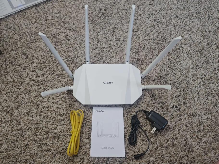 Foredge AX3000 WiFi 6 Router – Dual Band Wireless Internet Router, Gigabit VPN Router, High Speed Easy Mesh Wireless Router MU-MIMO | QoS | DDNS | IGMP | IPV6 | WPA3 | Guest WiFi for Large Home,Gaming - Customer Photo 1