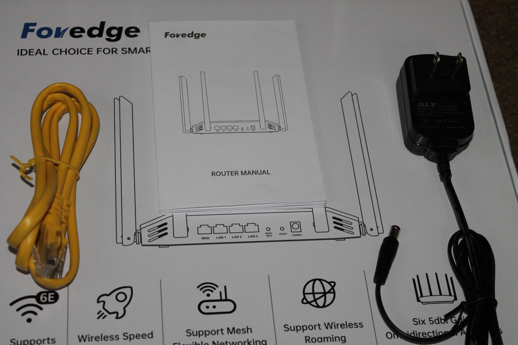 Foredge AX3000 WiFi 6 Router – Dual Band Wireless Internet Router, Gigabit VPN Router, High Speed Easy Mesh Wireless Router MU-MIMO | QoS | DDNS | IGMP | IPV6 | WPA3 | Guest WiFi for Large Home,Gaming - Customer Photo 2