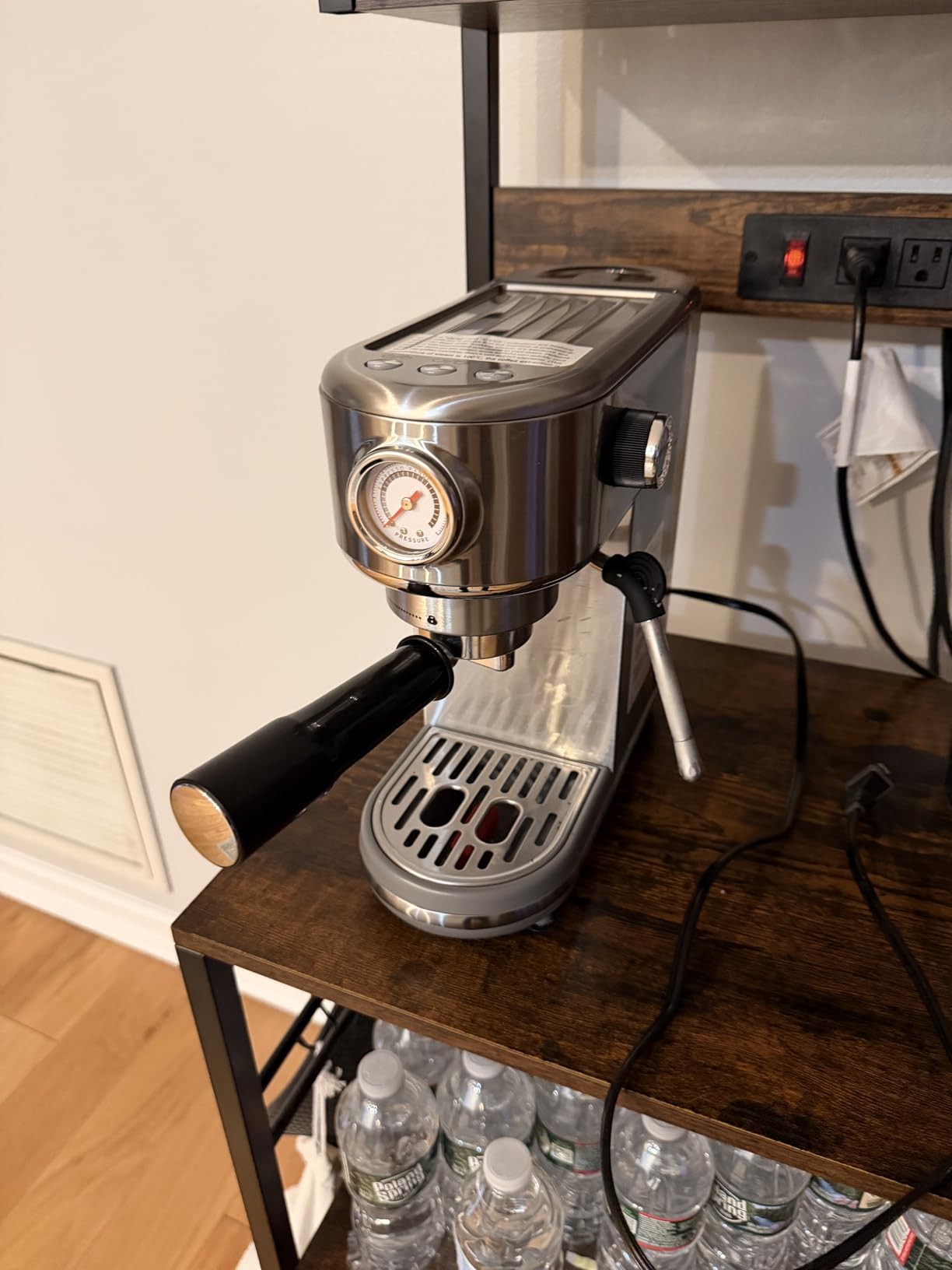 Espresso Machine with Milk Frother, 20 Bar High Pressure Professional Espresso Maker Automatic, Compact Stainless Steel Coffee Machine for Cappuccino, Latte, Gift for Coffee Lover, Dad or Mom, Silver Customer Review Espresso Machine with Milk Frother, 20 Bar High Pressure Professional Espresso Maker Automatic, Compact Stainless Steel Coffee Machine for Cappuccino, Latte, Gift for Coffee Lover, Dad or Mom, Silver - Customer Photo 2