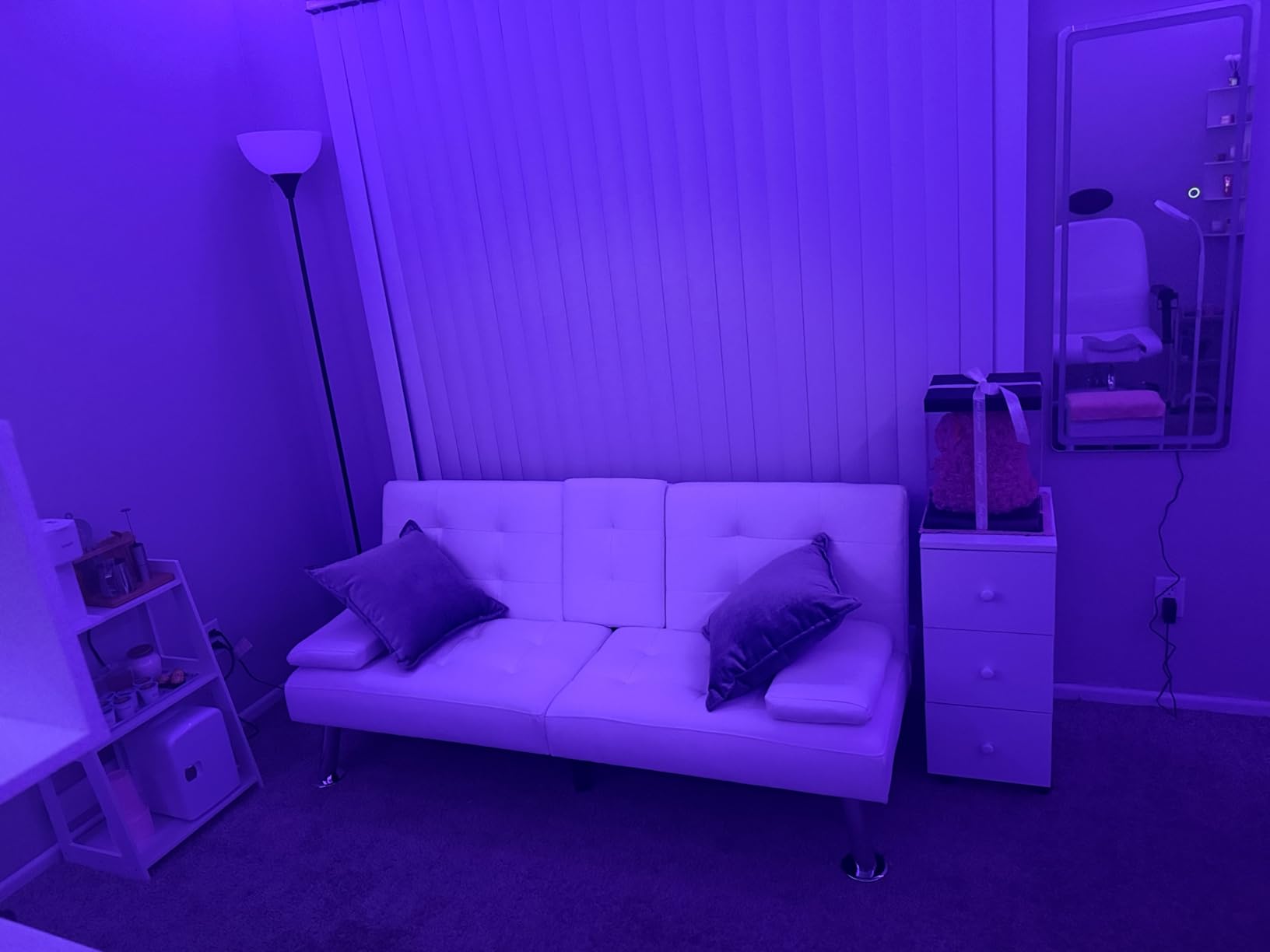 Homall Futon Sofa Bed, Leather Futon Couch with Removable Armrests, Adjustable Recliner Sleeper Sofa Bed with Dual Cup Holders for Living Room, Apartment, Office (Black) - Customer Photo 2