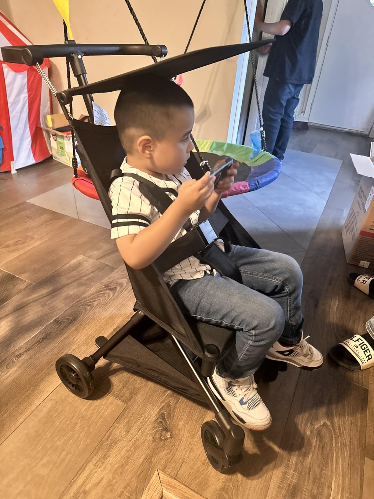 GarveeLife Lightweight Baby Stroller Under 10 LBS, Travel Strollers for Airplane with Carry Bag, One-Handed Fold Compact Umbrella Stroller - Adjustable Sun Canopy, 360° Wheels & 3-Point Safety Harness - Customer Photo 1