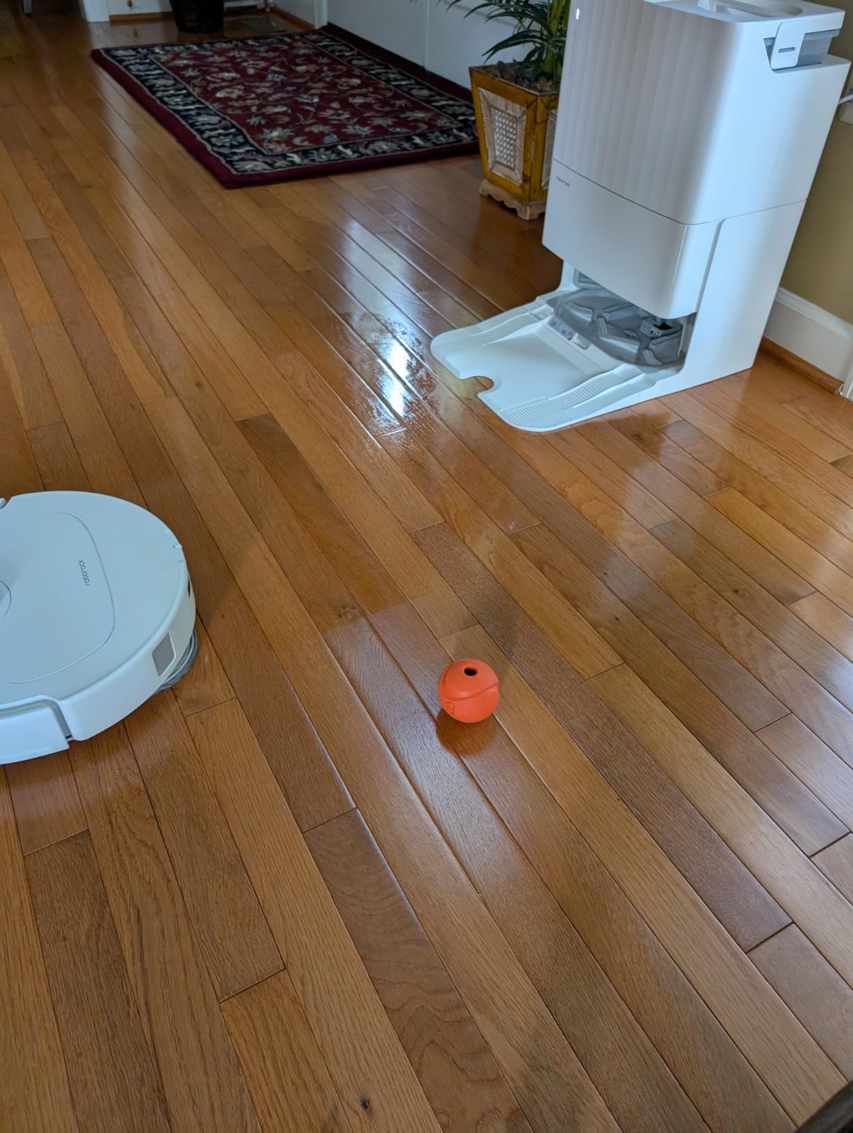 roborock Qrevo Series Robot Vacuum and Mop, 8000Pa Suction, Upgraded from Qrevo S, Anti-Tangle Brushes, Smart Obstacle Avoidance, Auto Mop Washing, All-in-One Dock, 200RPM Spinning Mops, Black(QV 35A) - Customer Photo 2