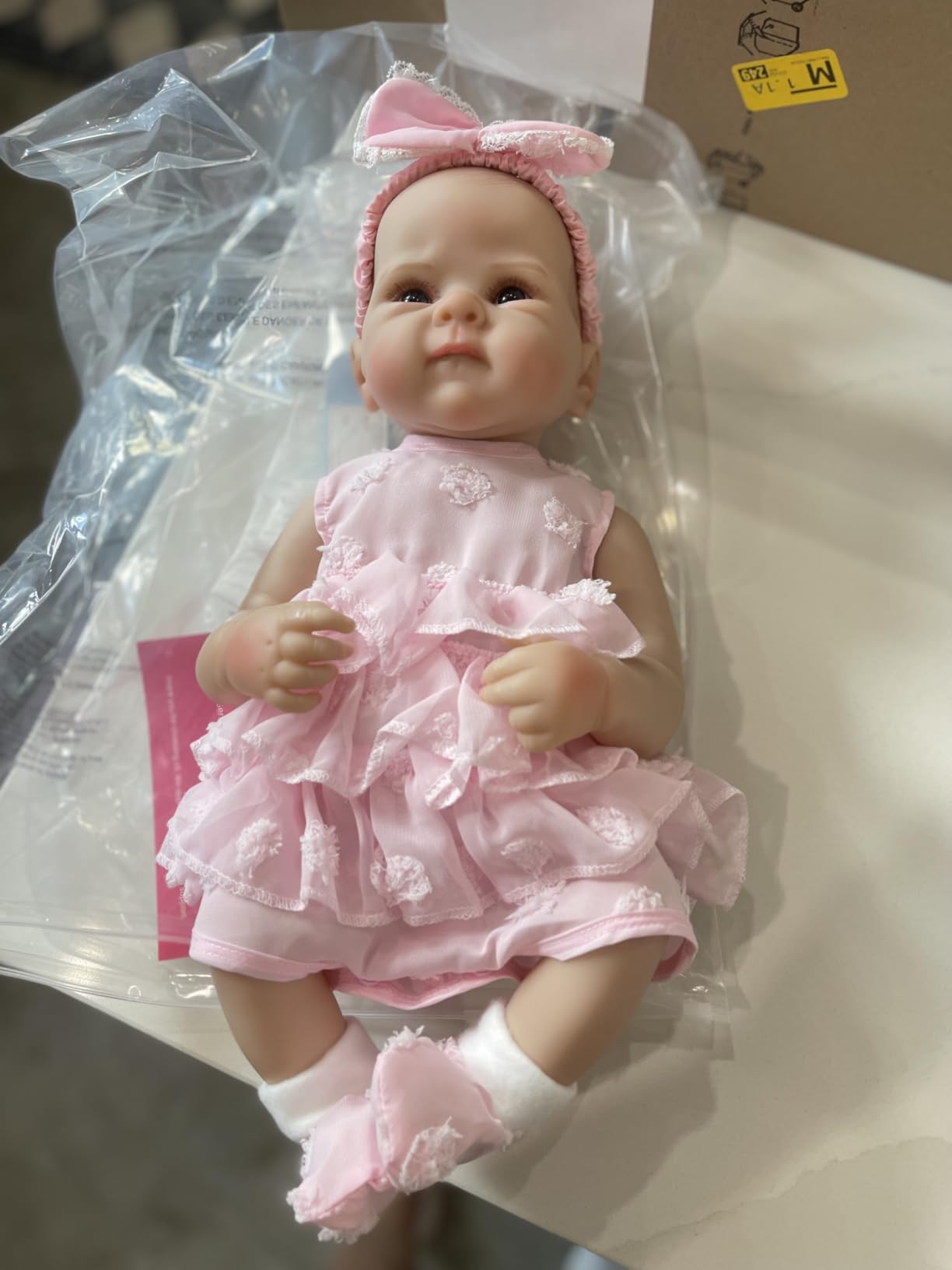 Realistic Reborn Baby Dolls - 20 Inch Cute Lifelike Real Life Baby Dolls Newborn Silicone Baby Dolls Girl with Soft Full Vinyl Body and Accessories can Swimming for 3+ Years Old Kids Gifts Customer Review Realistic Reborn Baby Dolls - 20 Inch Cute Lifelike Real Life Baby Dolls Newborn Silicone Baby Dolls Girl with Soft Full Vinyl Body and Accessories can Swimming for 3+ Years Old Kids Gifts - Customer Photo 3