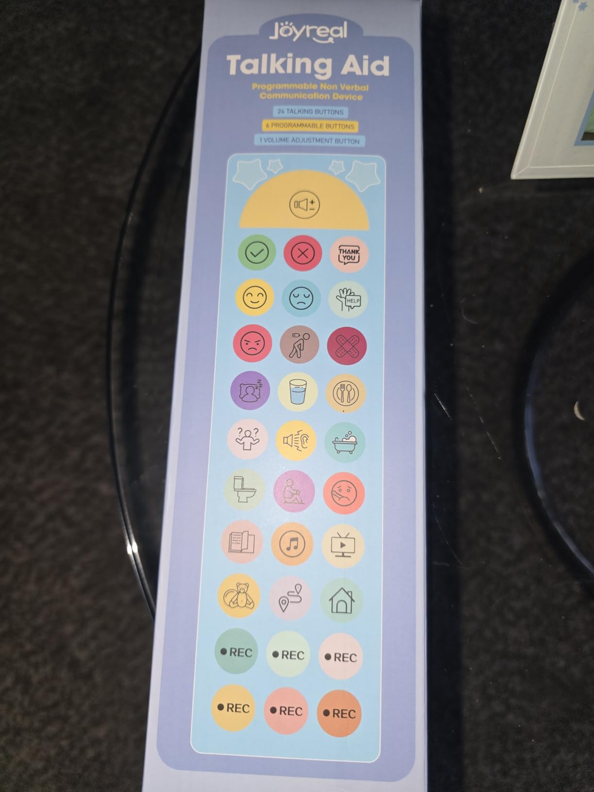 Joyreal AAC Device for Autism, Non Verbal Communication Tools for Speech Therapy & Stroke Rehab. Autism Talking Aids with 6 Programmable Buttons & Adjustable Volume, Autism Toys for Kids and Adults - Customer Photo 1