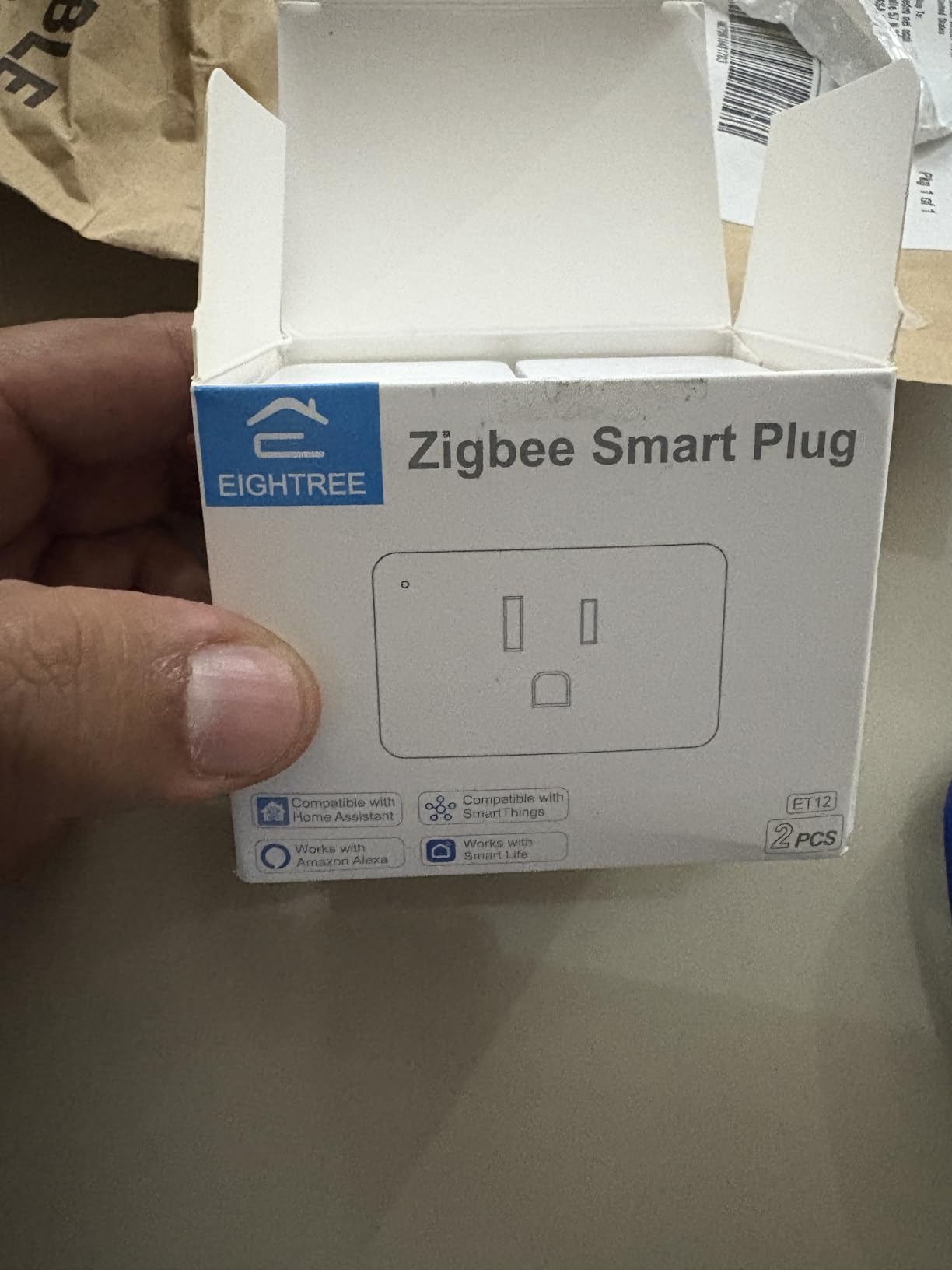 EIGHTREE Zigbee Smart Plug 15A, Energy Monitoring, 𝗭𝗶𝗴𝗯𝗲𝗲 𝗛𝘂𝗯 Required, ETL Certified, Smart Plugs That Compatible with Alexa & Home Assistant & SmartThings, 4 Packs Customer Review EIGHTREE Zigbee Smart Plug 15A, Energy Monitoring, 𝗭𝗶𝗴𝗯𝗲𝗲 𝗛𝘂𝗯 Required, ETL Certified, Smart Plugs That Compatible with Alexa & Home Assistant & SmartThings, 4 Packs - Customer Photo 3