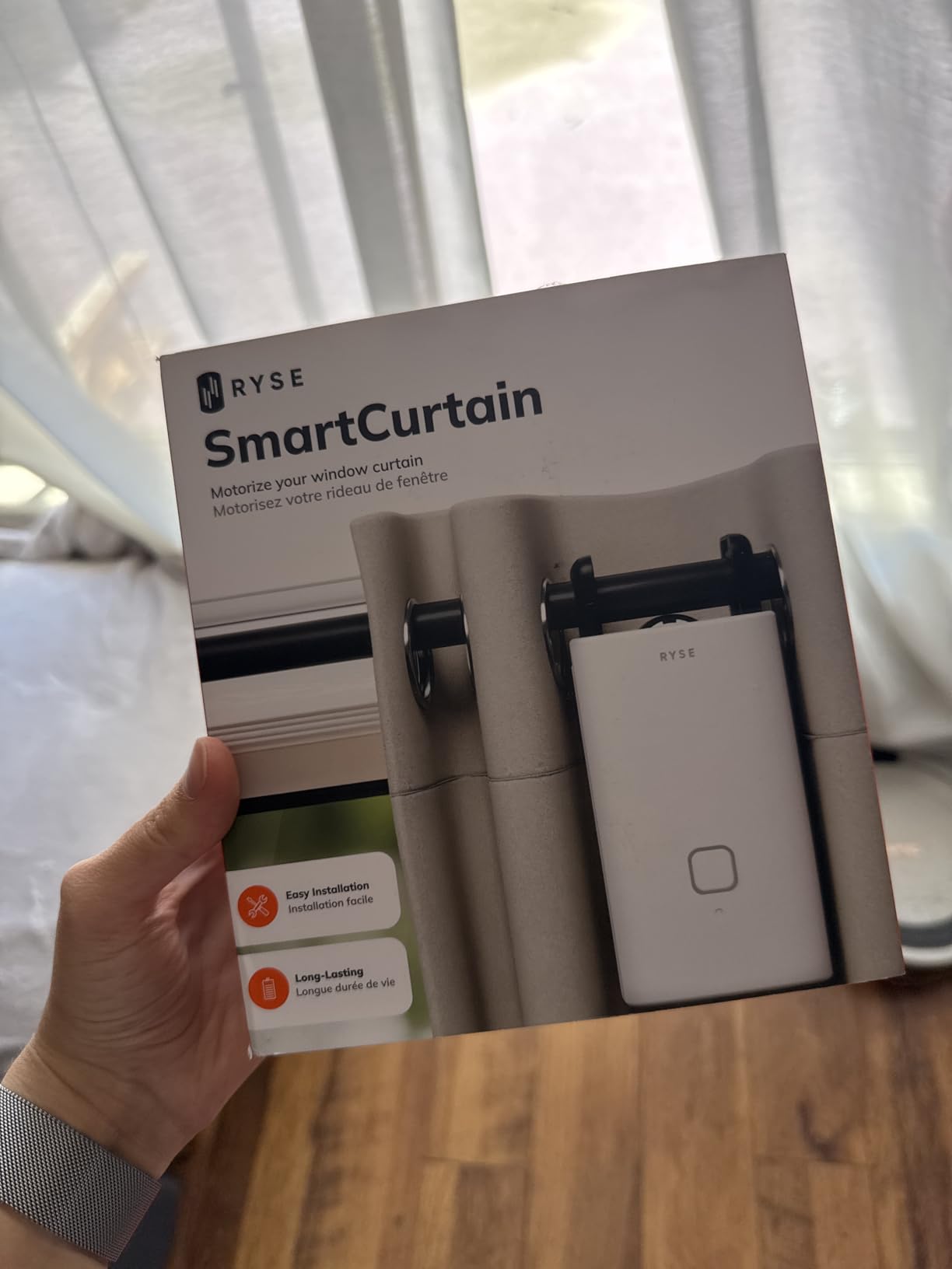 RYSE SmartCurtain | Motorized Curtain | Turn Your Current Curtains into Electric, Automated Drapes | Smart Home Smart Curtains Motorized Window Curtains | Phone App Enabled - Customer Photo 2