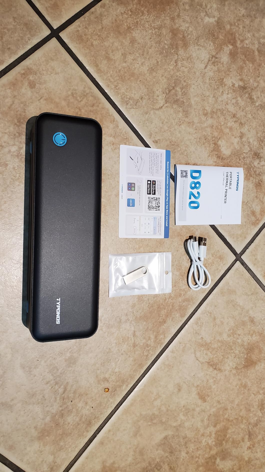 Portable Printers Wireless for Travel, D820 Thermal Inkless Printer Support Sizes from 8.5