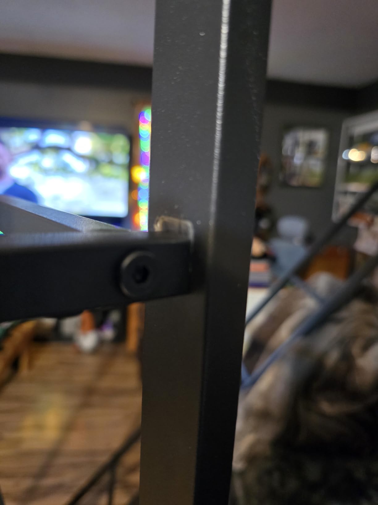 Rolanstar Bookshelf 6 Tier with 4 Hooks, Reversible Corner Bookshelf, 69