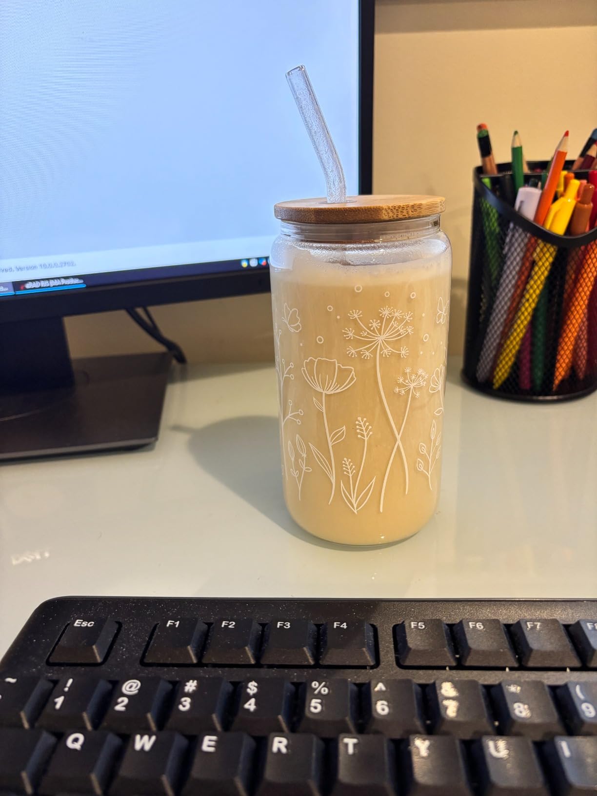 SANDJEST Nurse Glass Can, Nutrition Facts Cup with Lid & Straw, Iced Coffee Aesthetic Cups, Idea Gift for Christmas Birthday Nurse Week, Gifts for Women, 16oz - Customer Photo 1