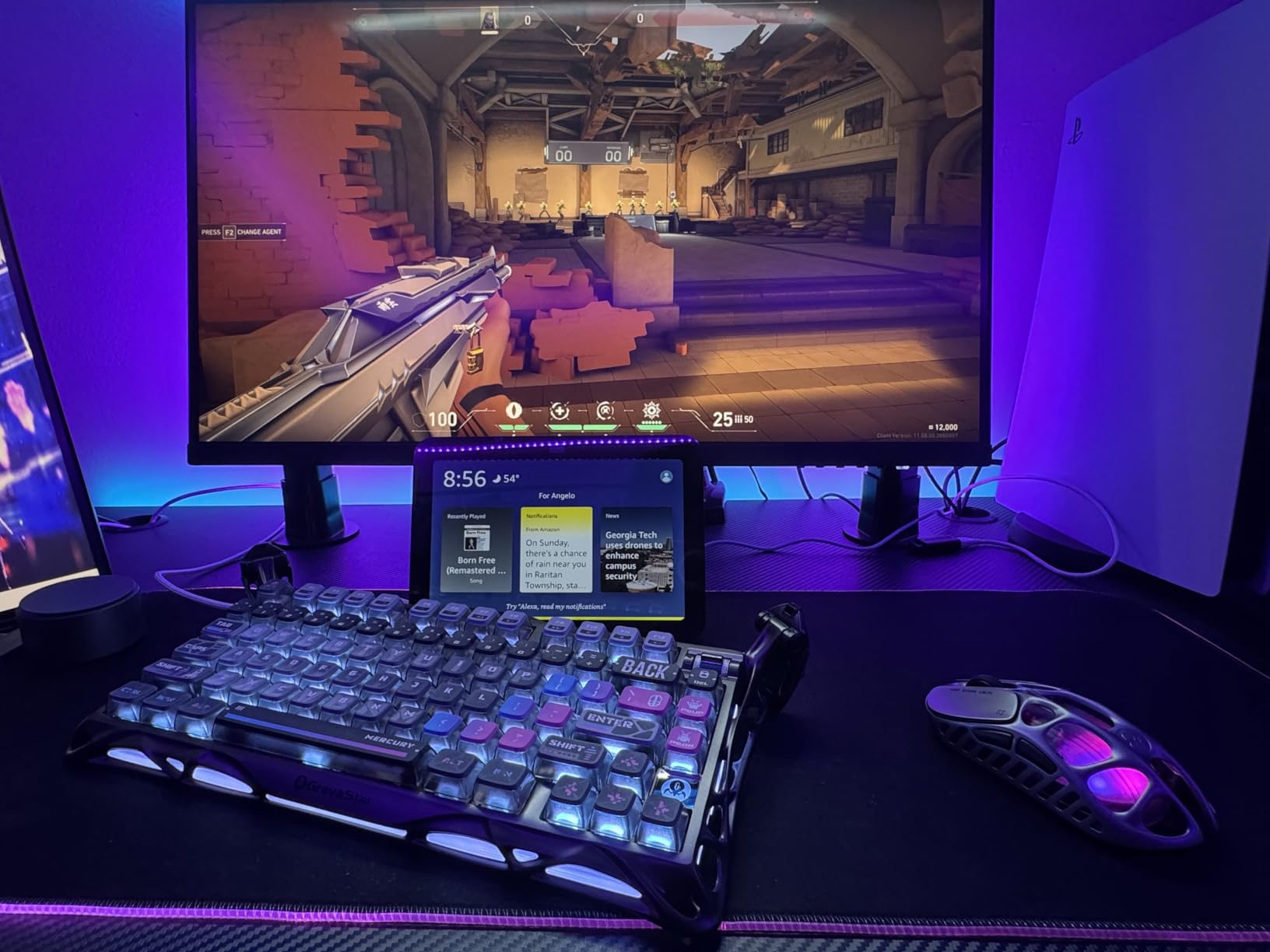 GravaStar Mercury X Pro Wireless Gaming Mouse, Come with 8K Dongle – 32,000 DPI PAW 3950 Sensor, 8,000Hz Polling Rate, Only 49g, Magnesium Alloy Hollow Frame, RGB Lighting, 5 Programmable Buttons - Customer Photo 2