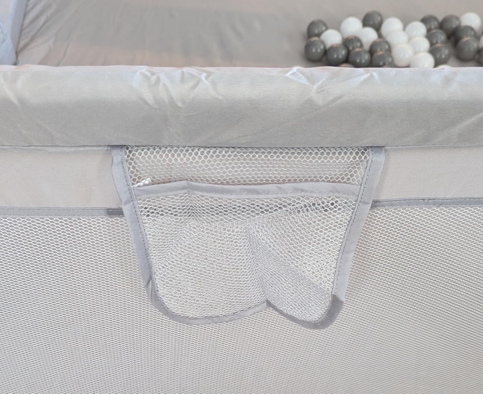 MioTetto Baby Playpen 50x50 – Portable Play Pen, Playpen for Babies and Toddlers with Gate and Breathable Mesh – Indoor, Outdoor Baby Play Yard with Balls & Hangers - Safe and Sturdy Play Pen Customer Review MioTetto Baby Playpen 50x50 – Portable Play Pen, Playpen for Babies and Toddlers with Gate and Breathable Mesh – Indoor, Outdoor Baby Play Yard with Balls & Hangers - Safe and Sturdy Play Pen - Customer Photo 2