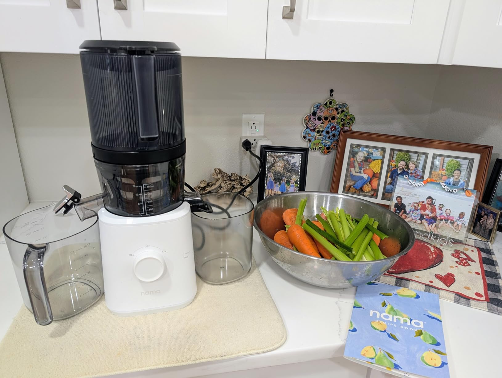 Nama J2 Cold Press Juicer – Self Feeding for Hands-Free Operation with Wide Mouth Hopper for Whole Recipe Loading, Zero Waste Masticating Juicer For More Juice, Less Pulp – Easy Cleanup & Assembly - Customer Photo 2